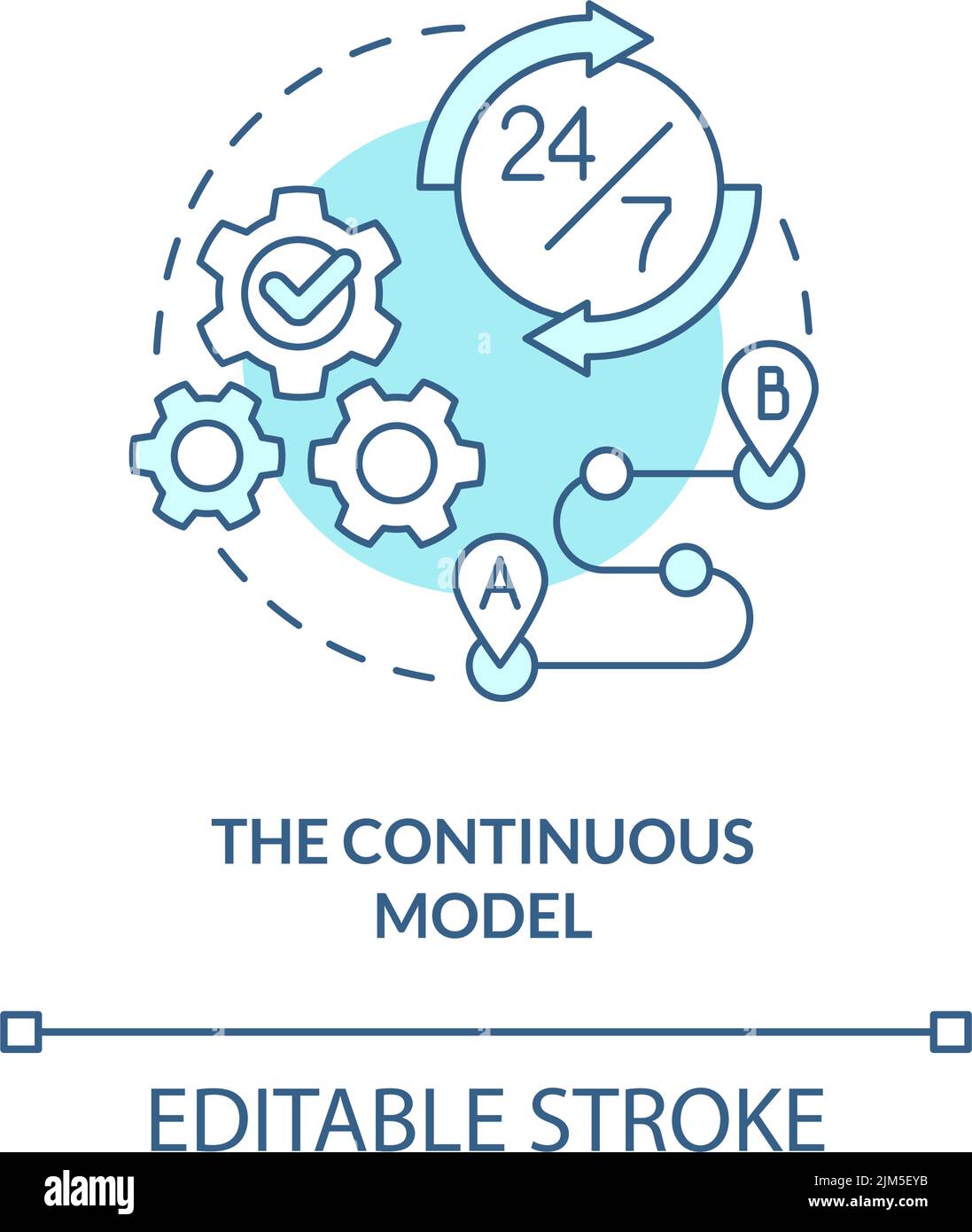 Continuous model turquoise concept icon Stock Vector Image & Art - Alamy