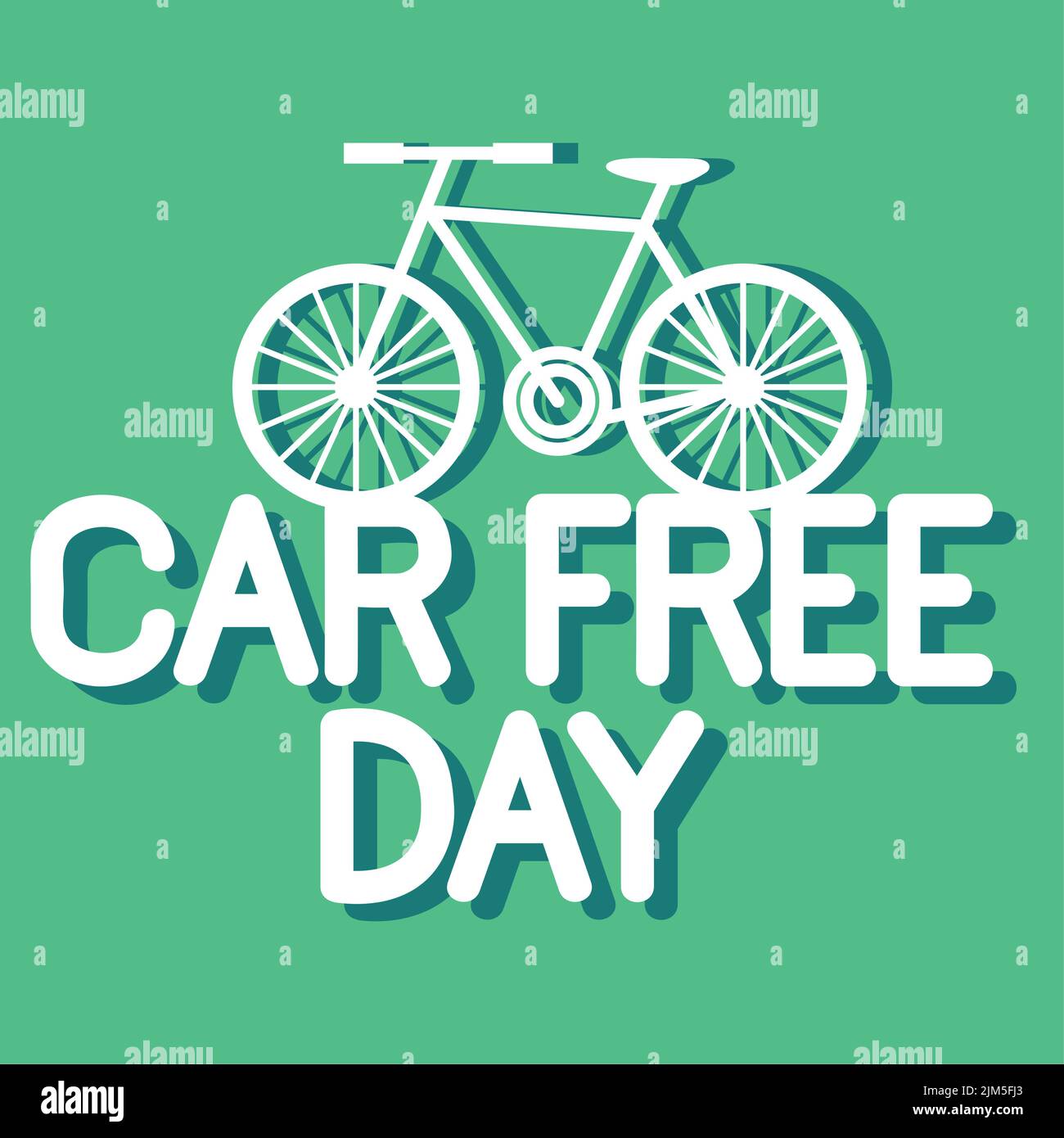 car free day lettering postcard Stock Vector Image & Art - Alamy