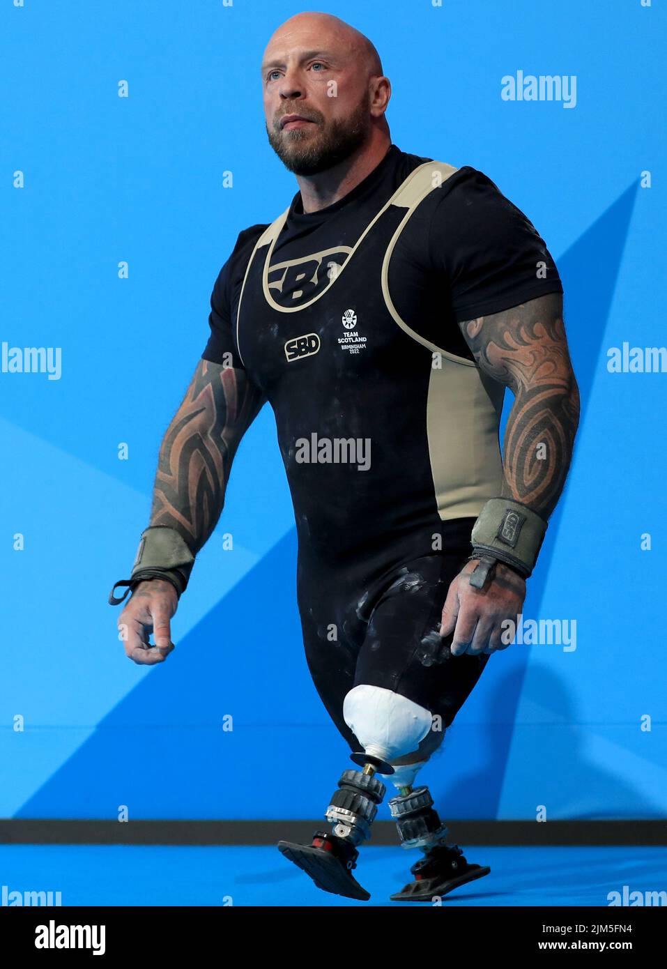 Scotland’s Micky Yule during the Men’s Heavyweight Para Powerlifting Final at Victoria Park on day six of the 2022 Commonwealth Games in Birmingham. Picture date: Thursday August 4, 2022. Stock Photo