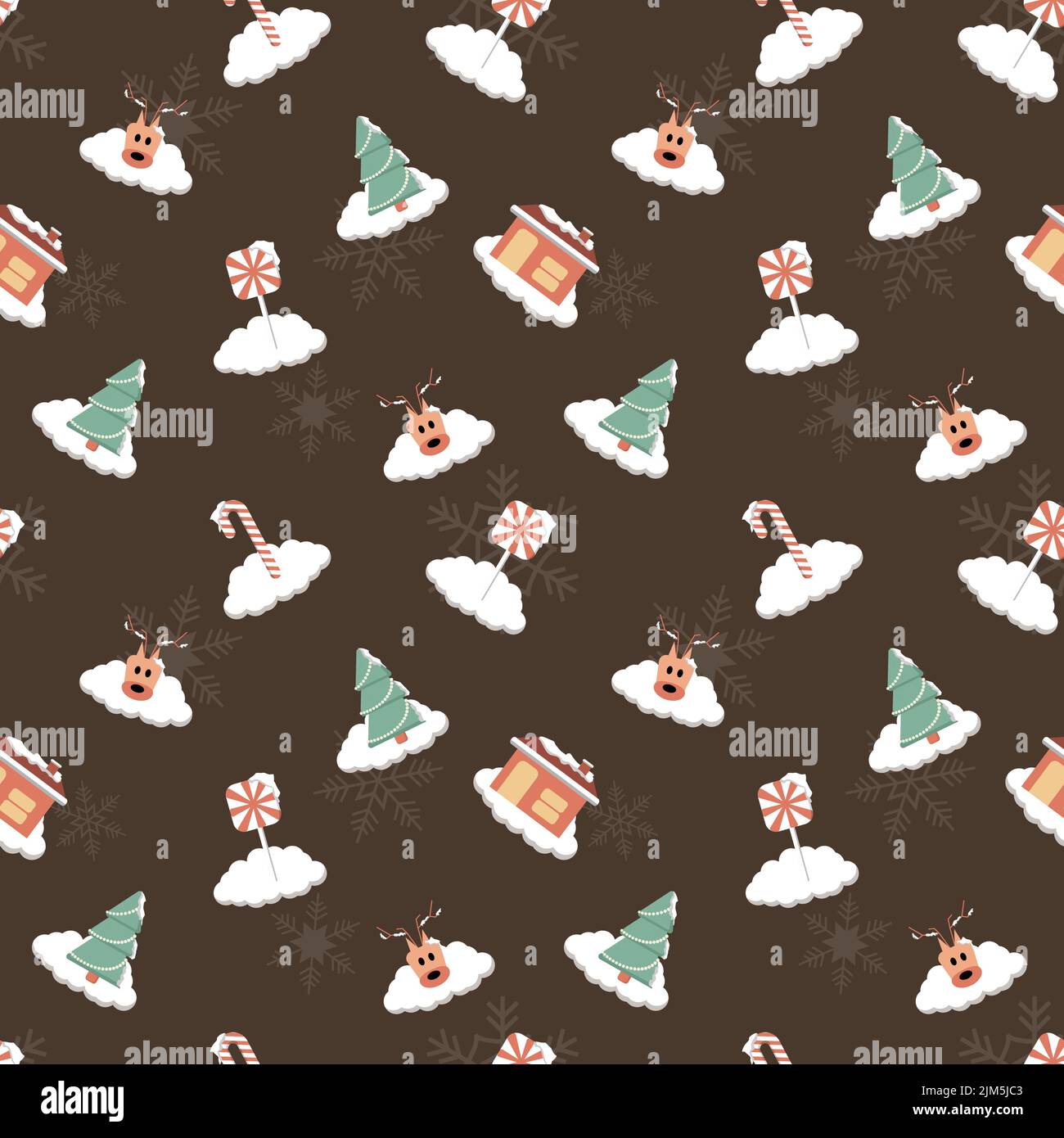 A vector of Christmas themed icons - seamless pattern Stock Vector ...