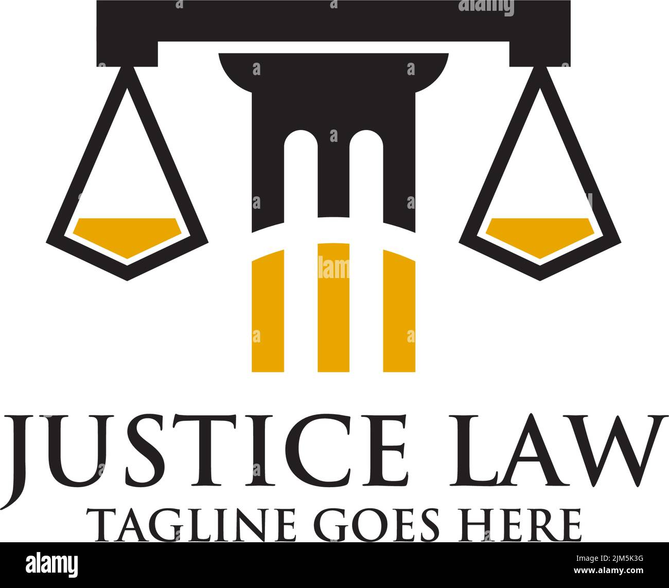 Law pillar balance scale Stock Vector Images - Alamy