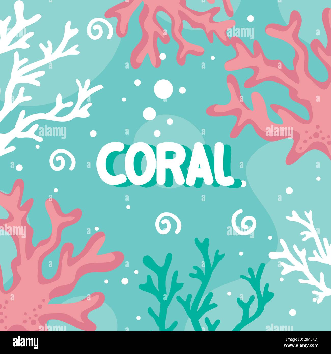 coral lettering undersea scene Stock Vector Image & Art - Alamy