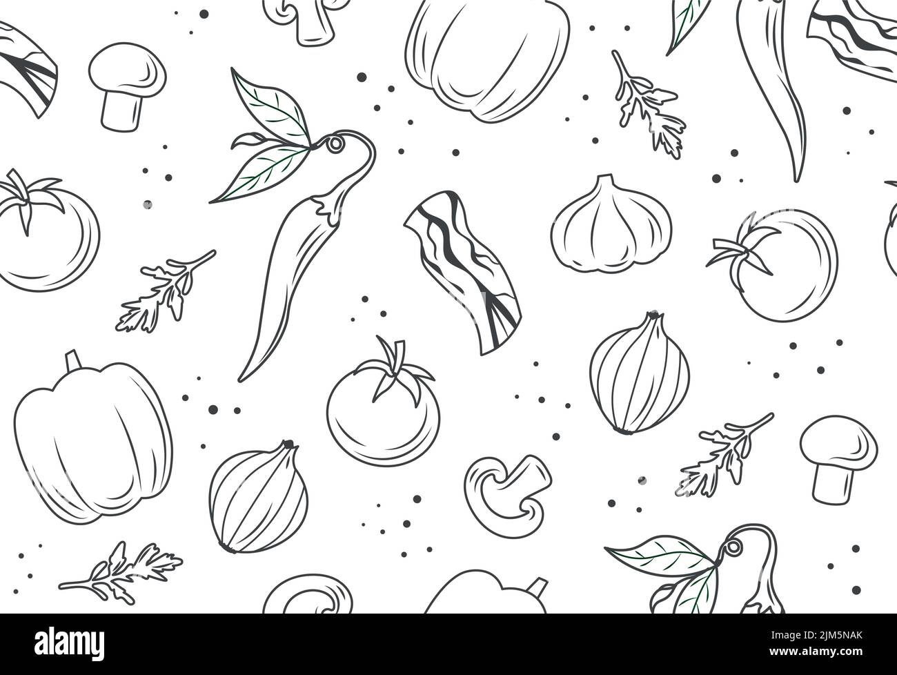 Pizza ingredients seamless pattern Stock Vector Image & Art Alamy