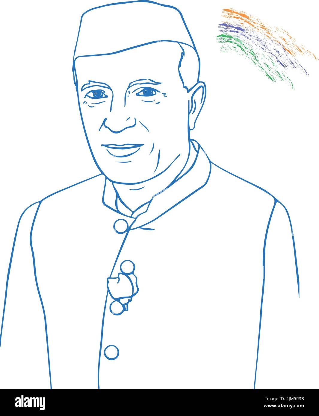 how to draw nehru | jawaharlal nehru drawing | drawing for kids- nehru  place - YouTube