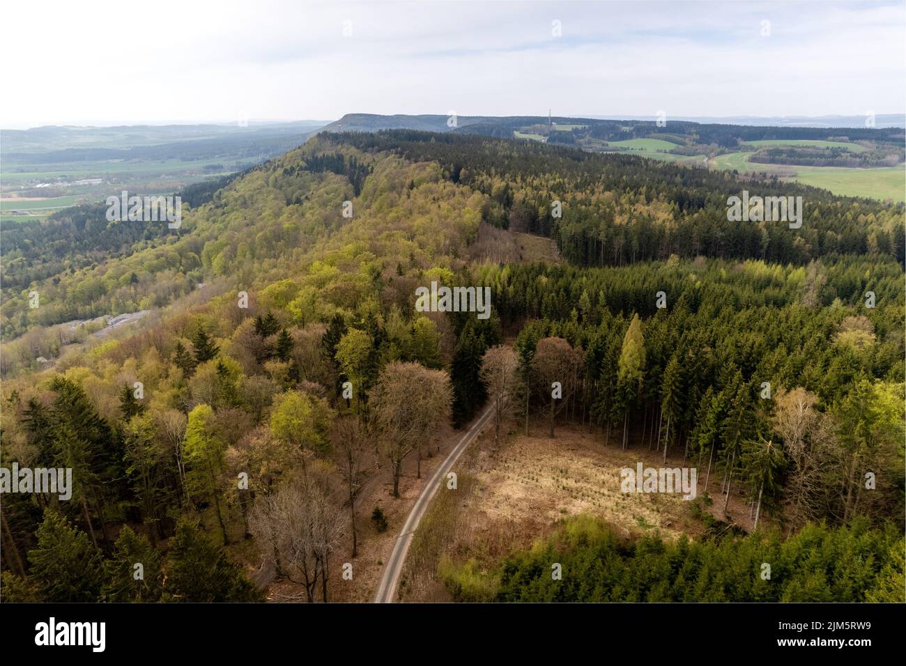 An aerial view of green forests on the mountain Stock Photo - Alamy