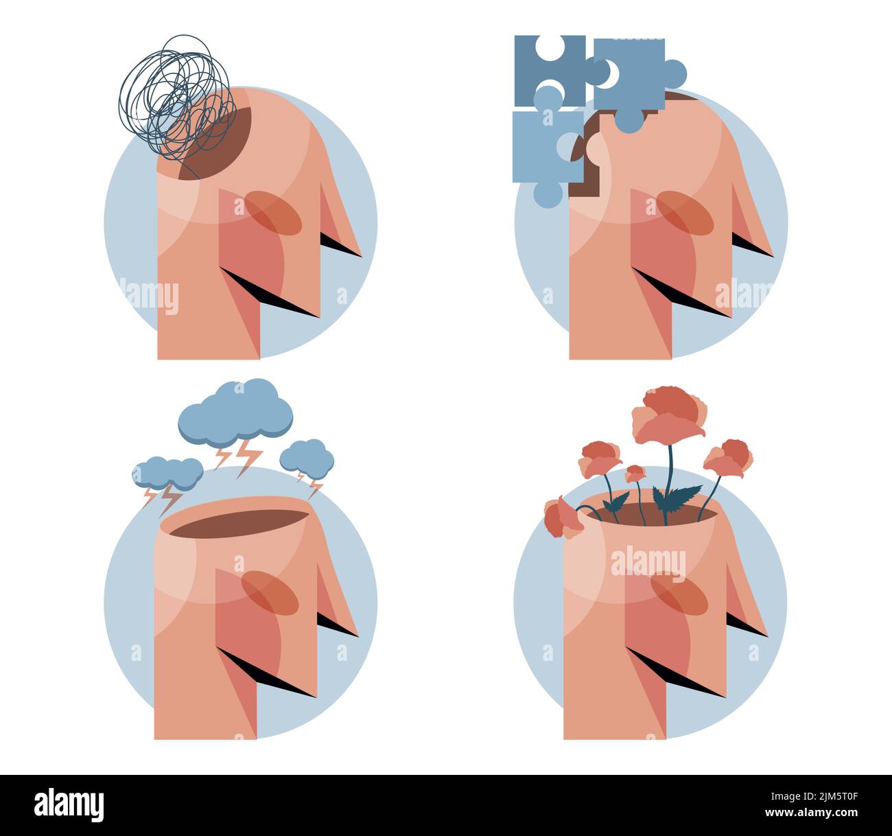 Mental health set Stock Vector Image & Art - Alamy