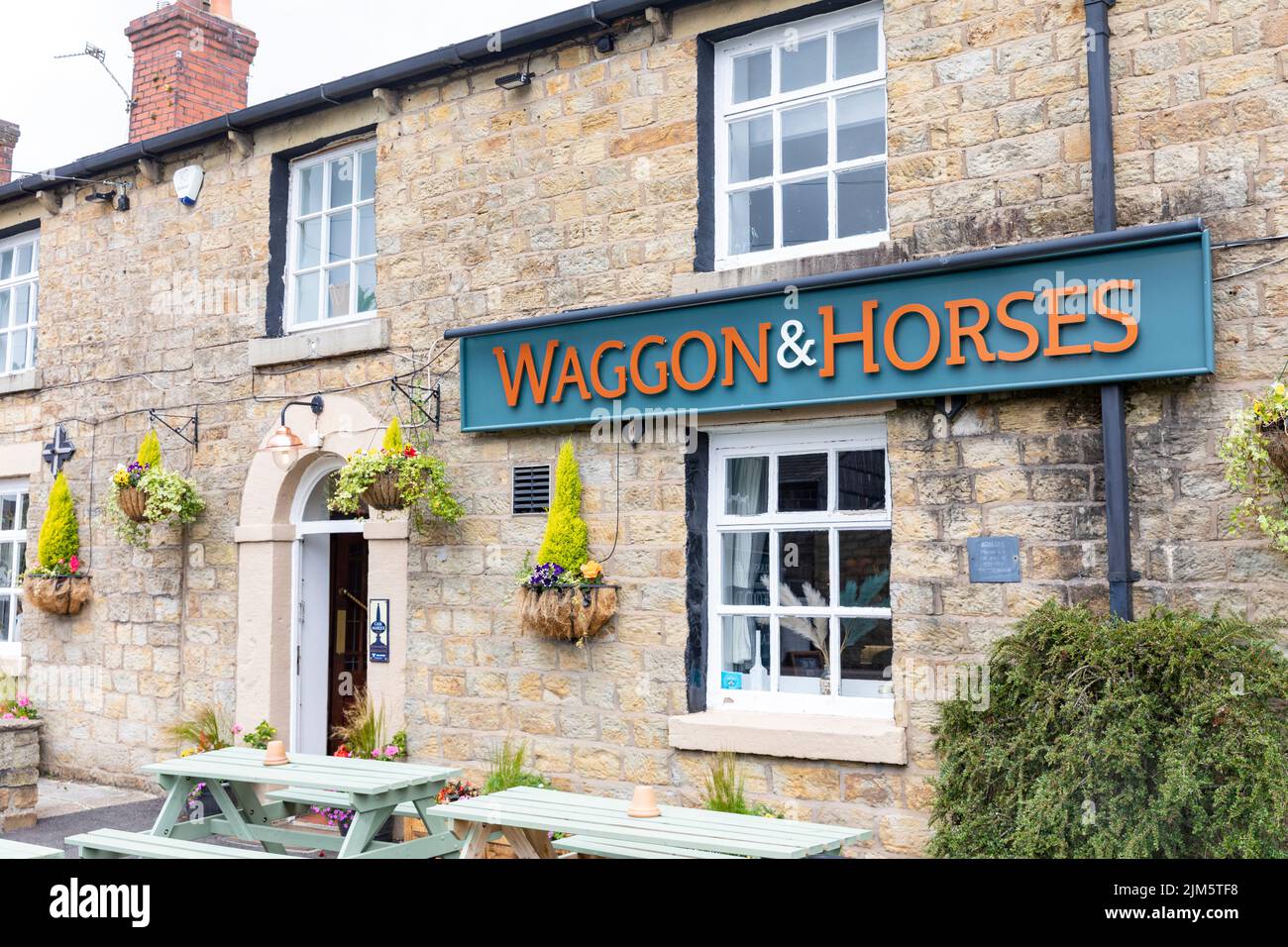 Hawkshaw village in Lancashire, Waggon & Horses public house pub on a
