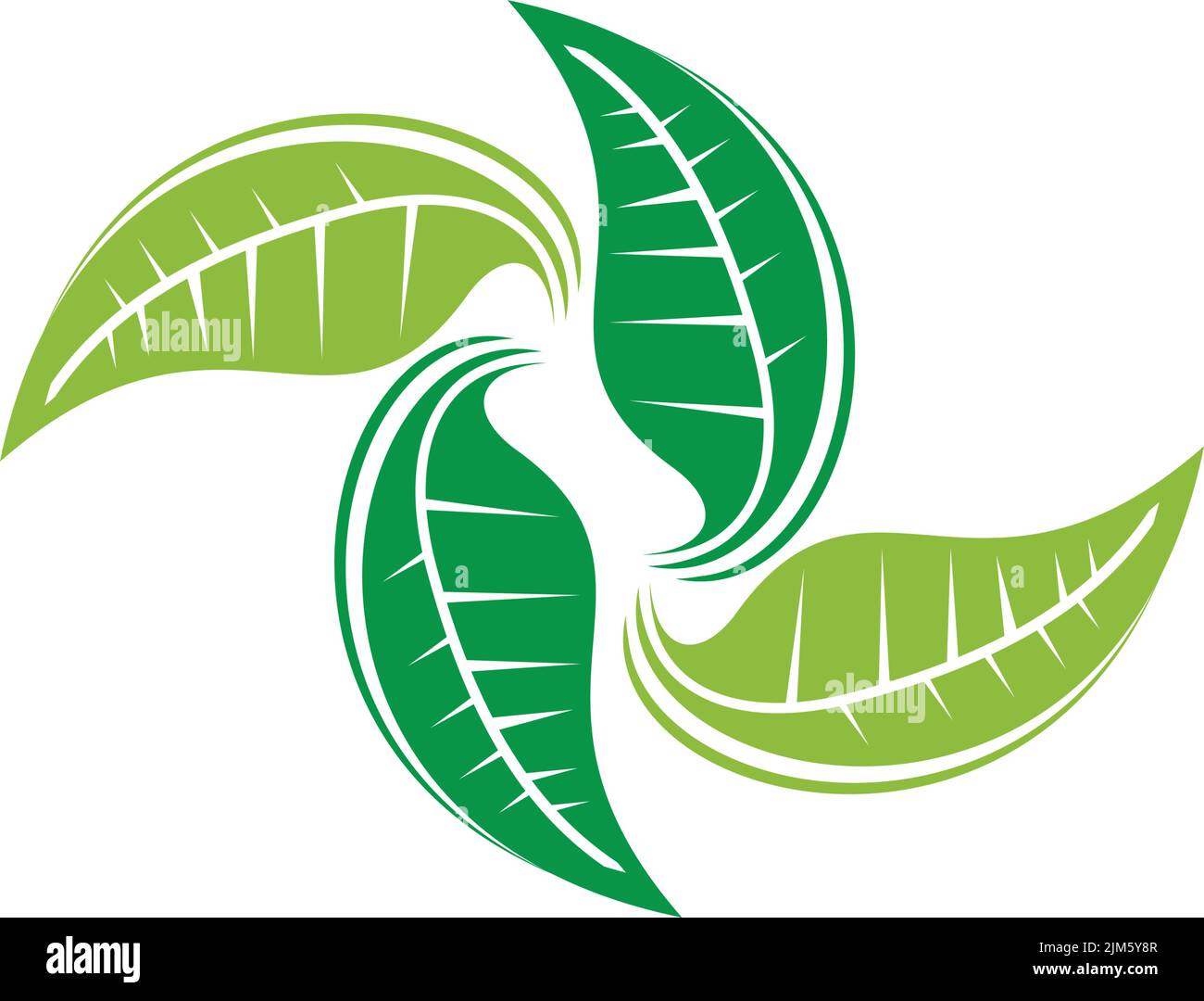 Leaf icon logo design inspiration vector template Stock Vector Image ...