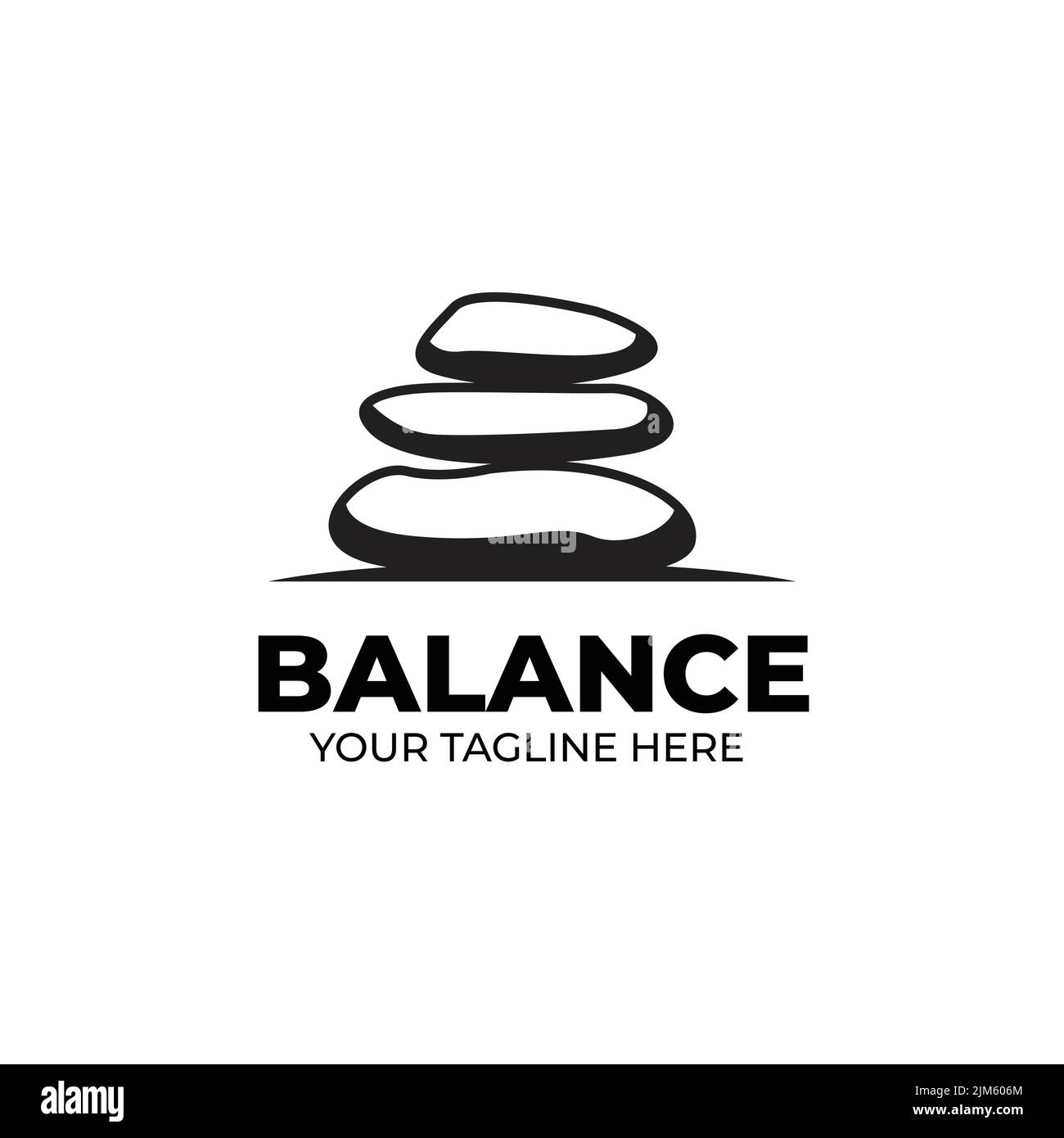 A vector of stone balance logo isolated in white background Stock ...