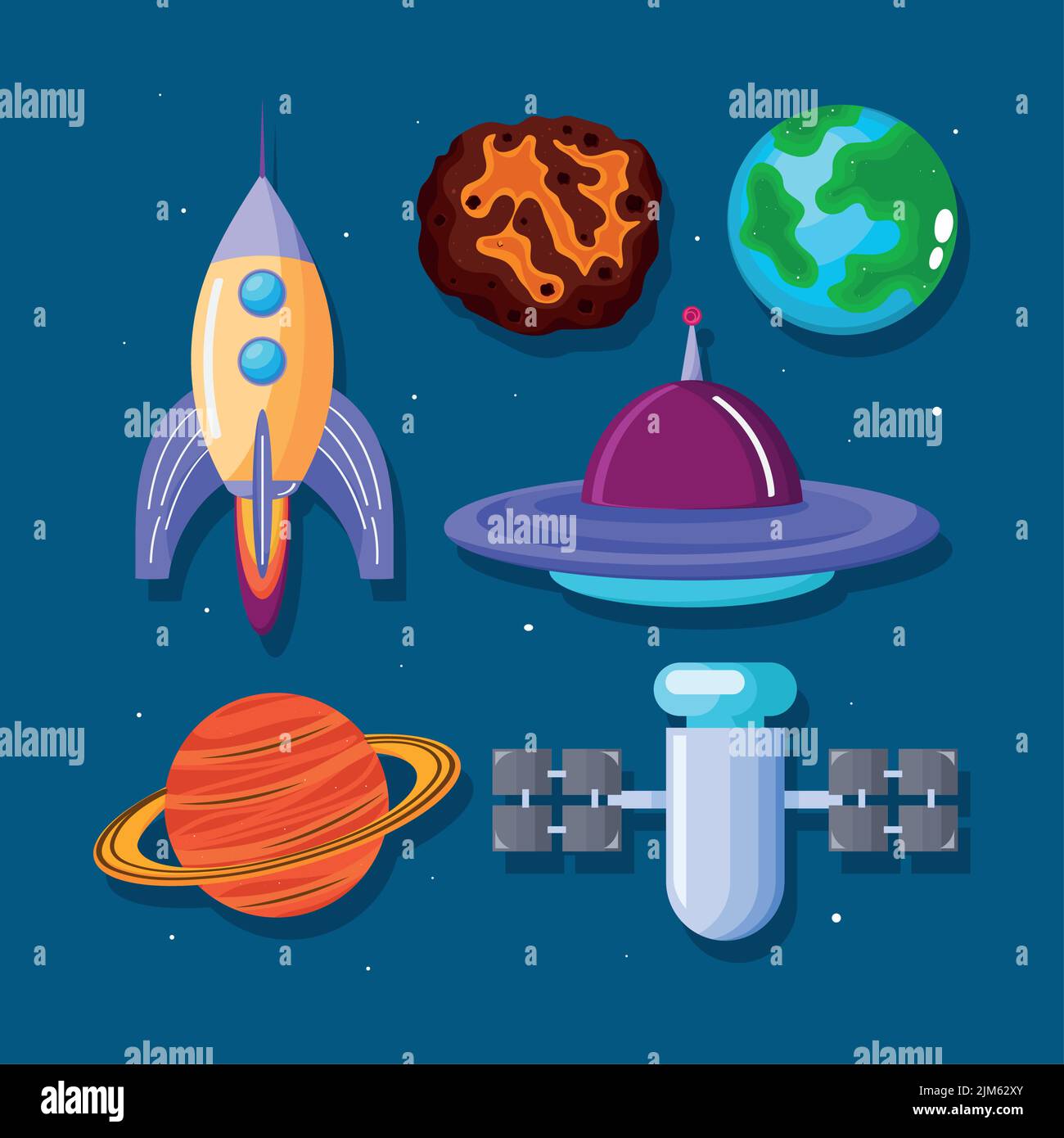 six universe space icons Stock Vector Image & Art - Alamy