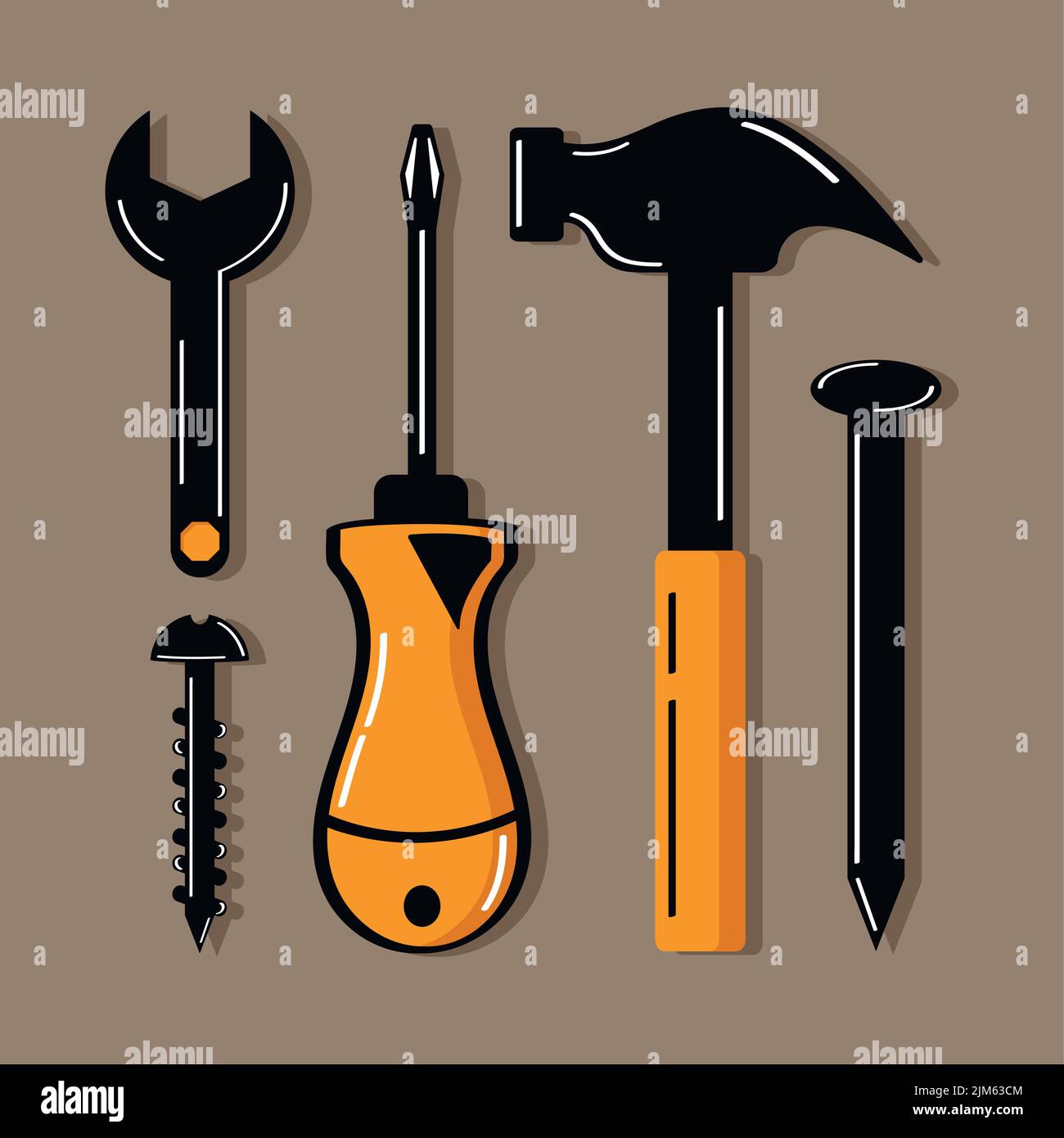 five technical service icons Stock Vector Image & Art - Alamy