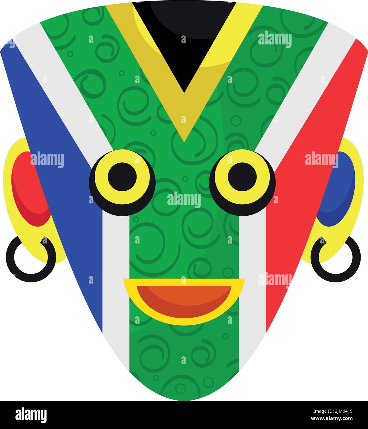 South african flag face Stock Vector Images - Alamy