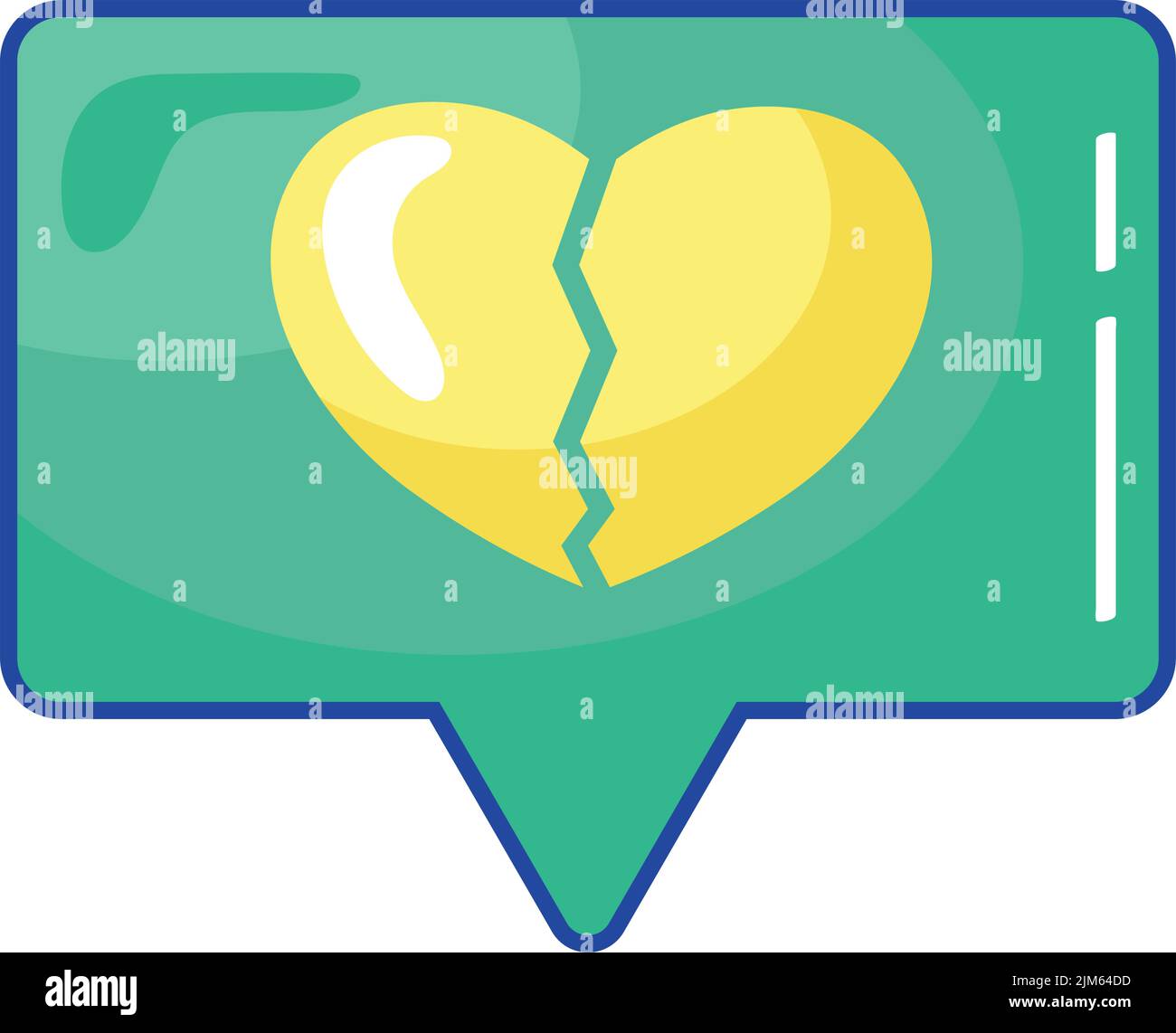 Speech bubble heart broken hi-res stock photography and images - Alamy