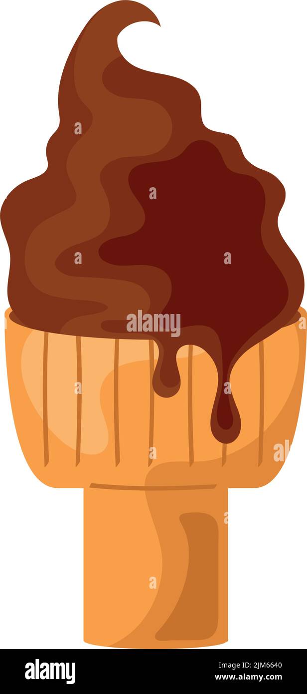 chocolate ice cream cone Stock Vector Image & Art Alamy