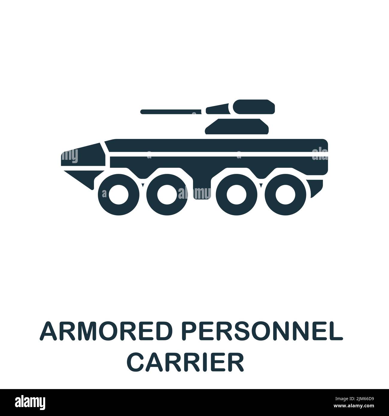 Armored Personnel Carrier icon. Monochrome simple line Weapon icon for templates, web design and infographics Stock Vector