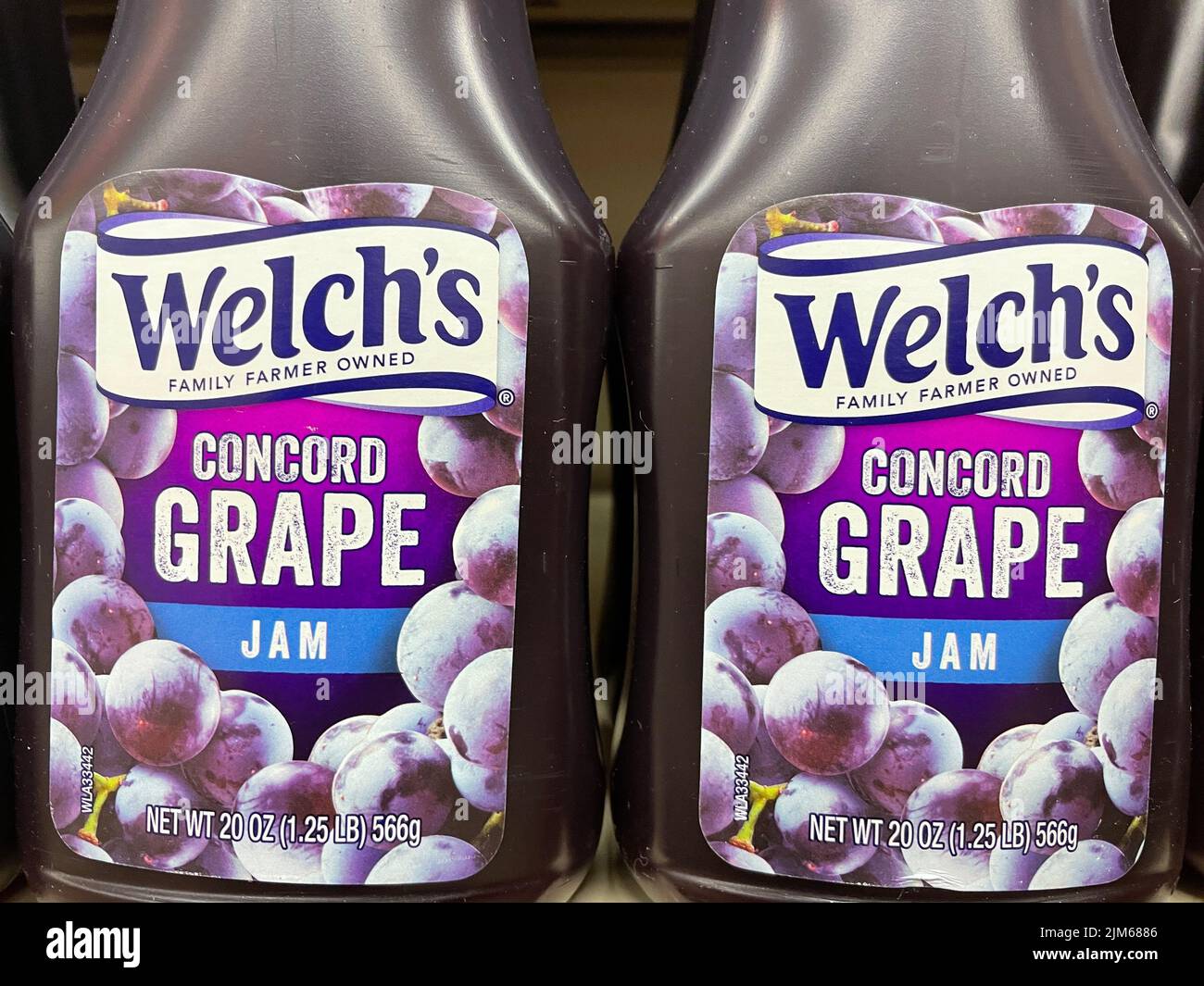 Grovetown, Ga USA 03 20 22 Retail store Jelly Welchs grape Jam Stock