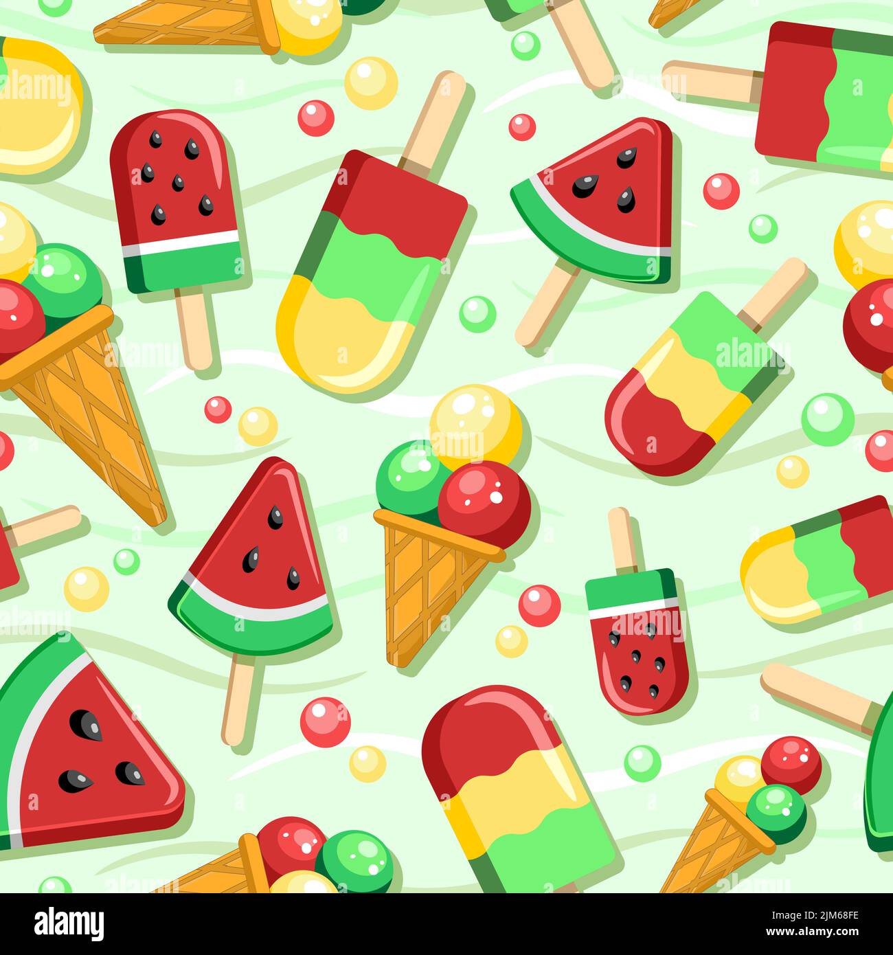 A vector of the fruity ice cream illustration Stock Vector Image & Art ...