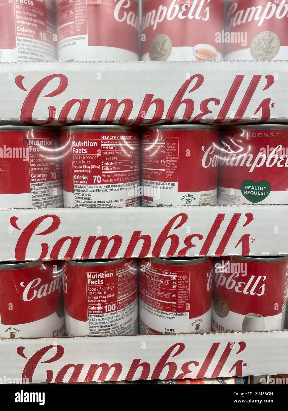 Augusta, Ga USA 12 20 21 Case of Campbells canned soup Stock Photo