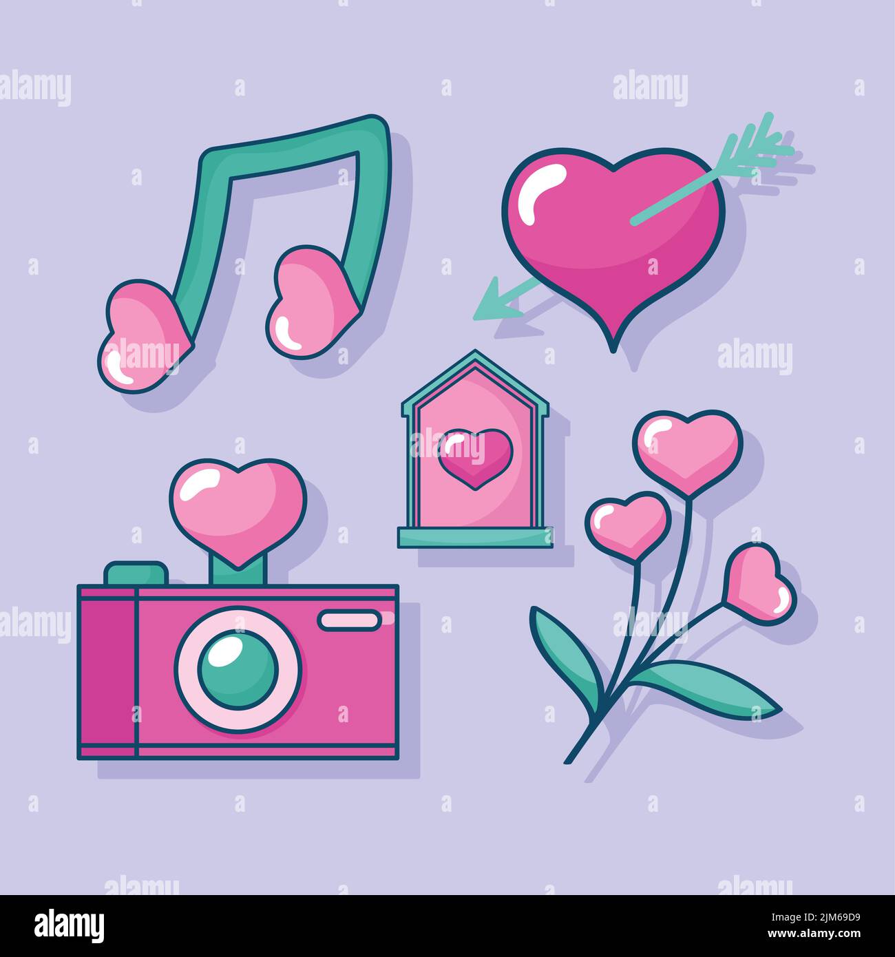 five wedding celebration icons Stock Vector Image & Art - Alamy