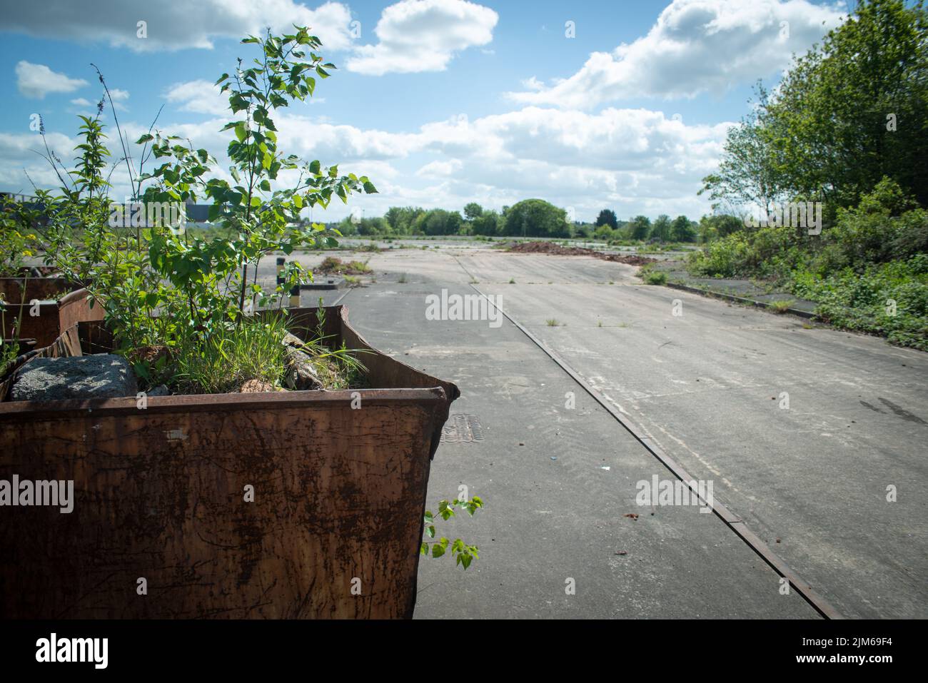 Brownfield land awaiting regeneration and development Stock Photo Alamy