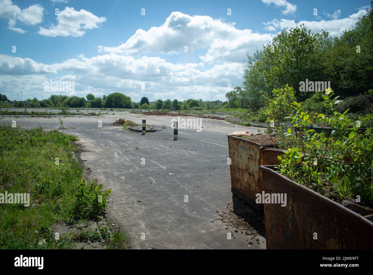 Brownfield land awaiting regeneration and development Stock Photo Alamy