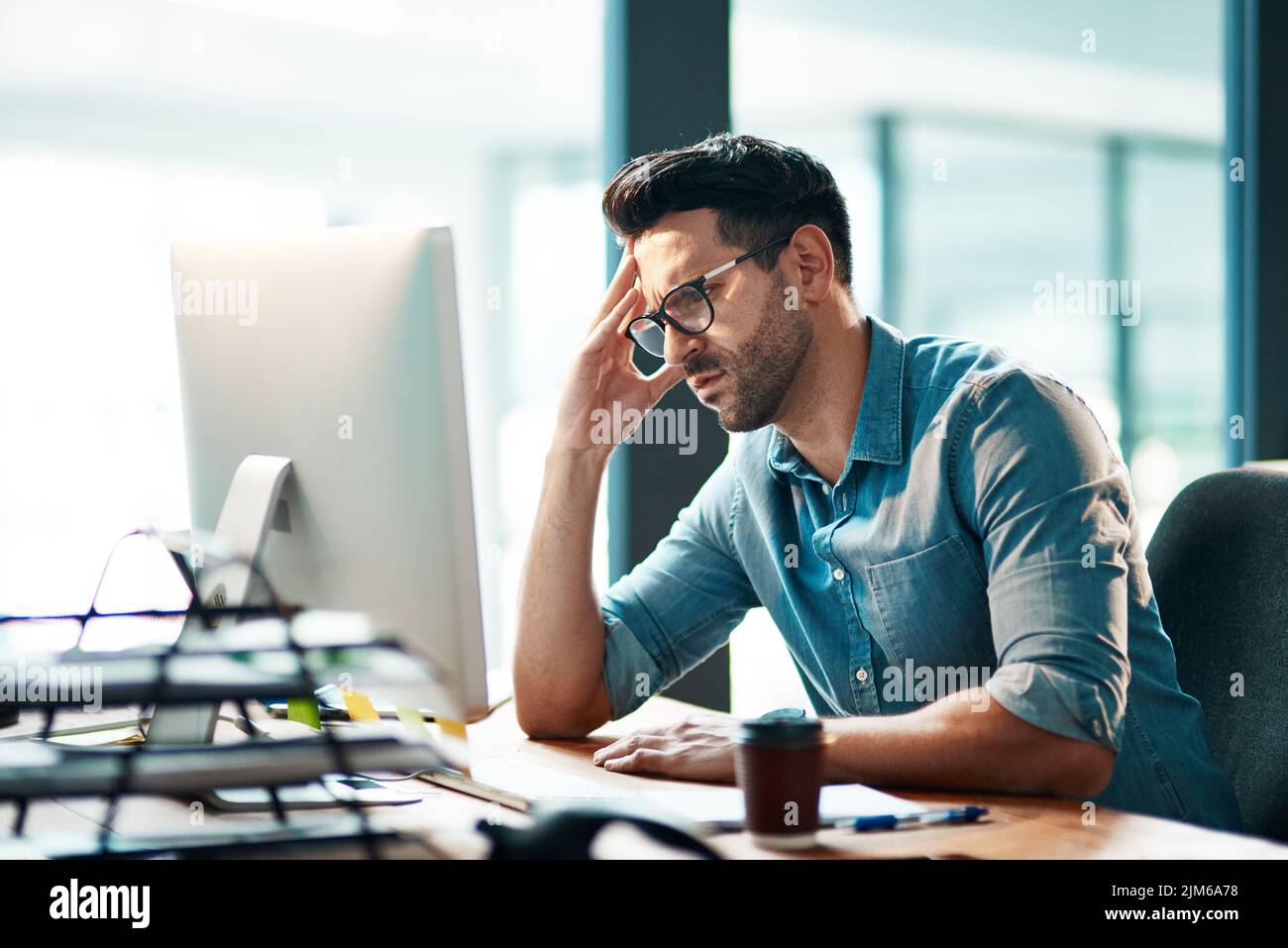 Frustrated Person With Computer
