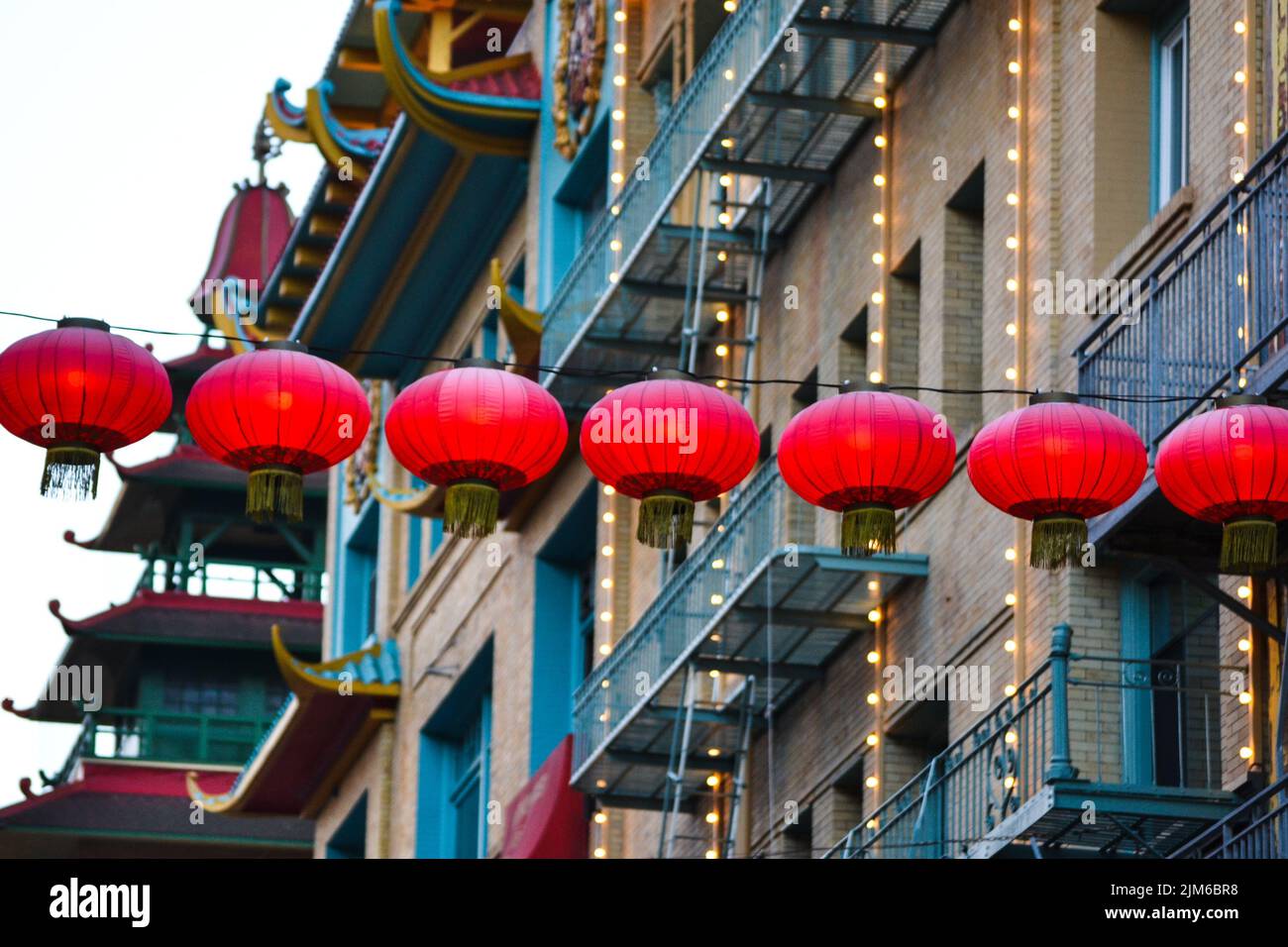 The red lanterns in the chinatown San Francisco Stock Photo Alamy