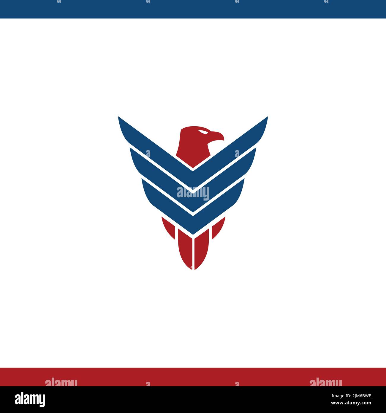 A red and blue modern eagle logo design Stock Vector Image & Art Alamy