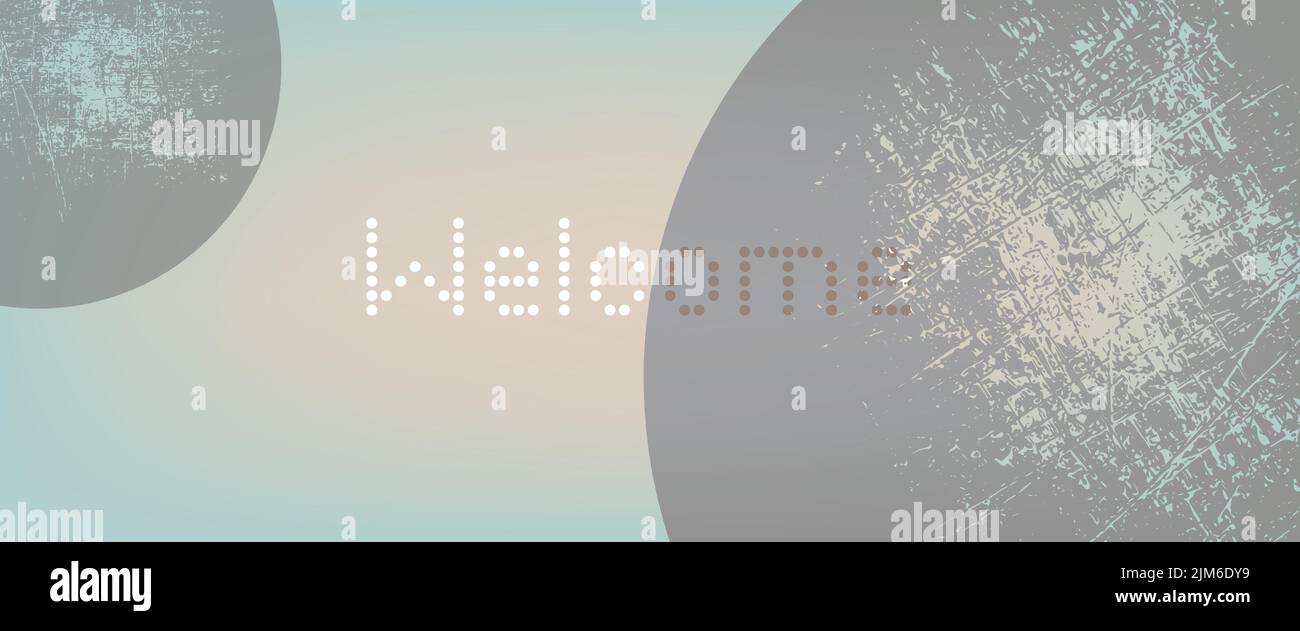Banner Welcome abstract background, perforation texture horizontal. Vector illustration Stock Vector