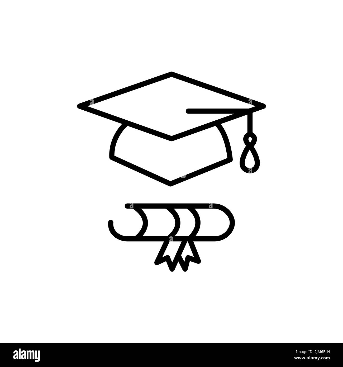 Vector black academic cap Cut Out Stock Images & Pictures - Alamy