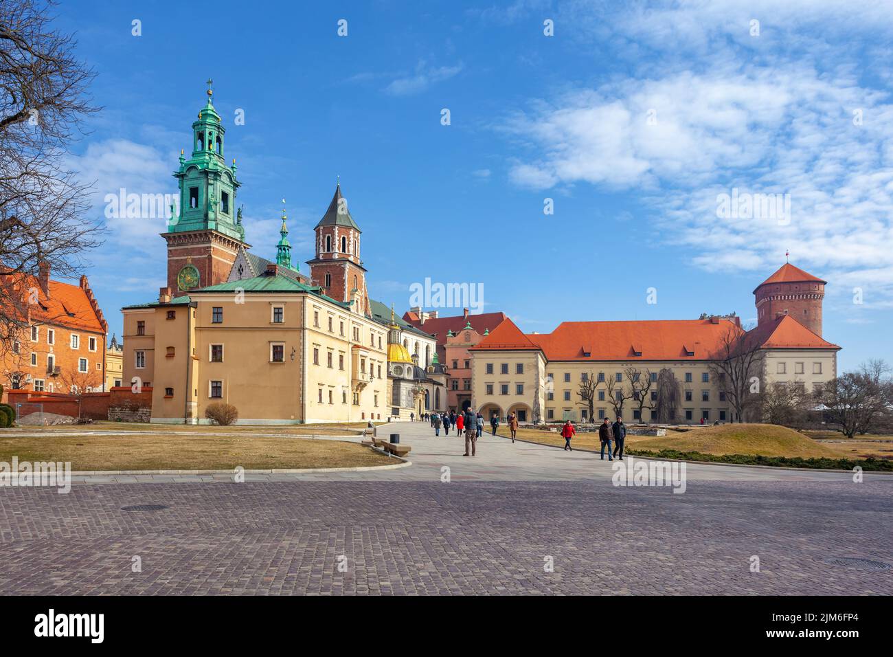 Krakow, Poland 14 March, 2022 Wawel castle famous landmark in Krakow