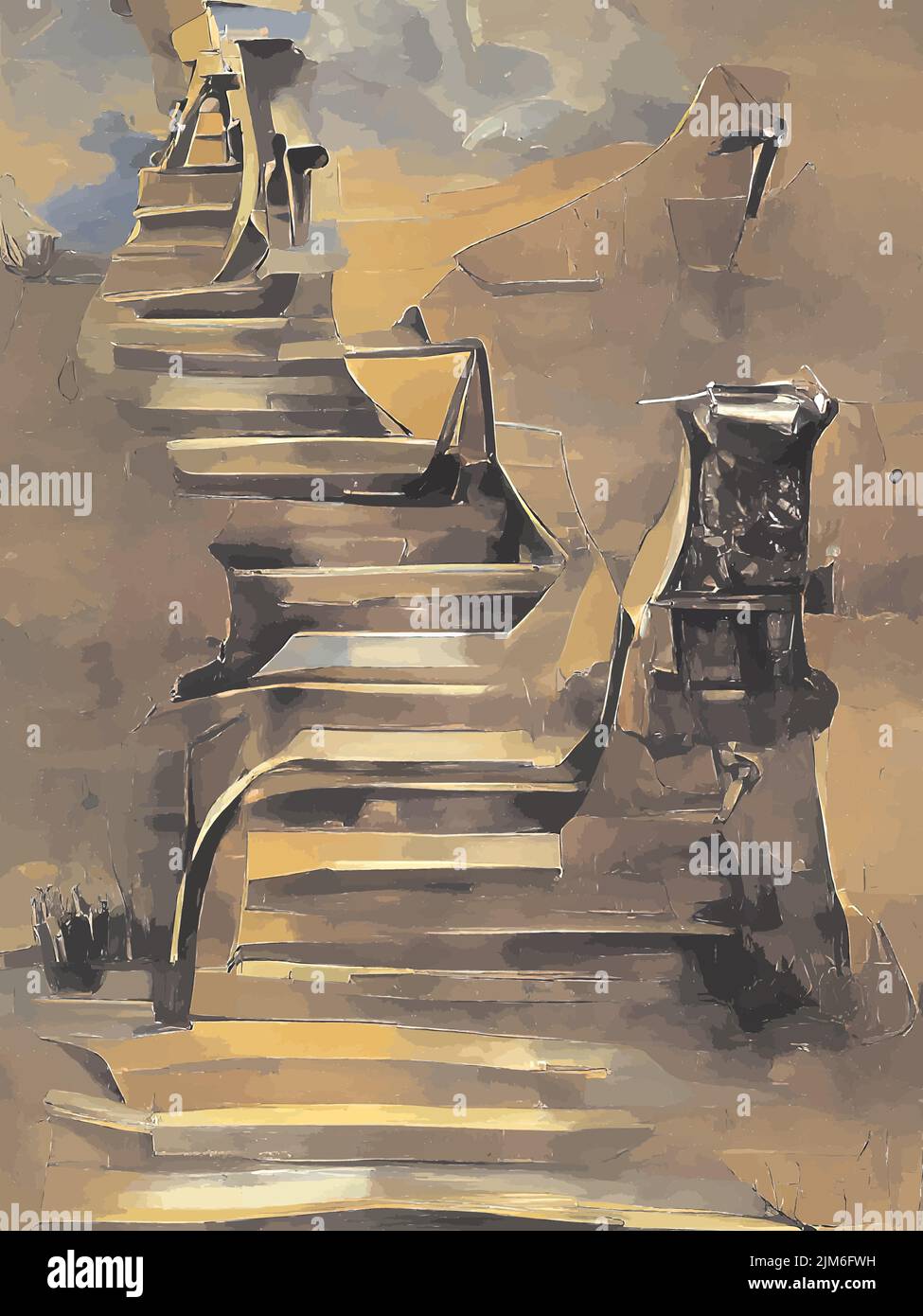 painting of stairs in different colours Stock Vector Image & Art Alamy