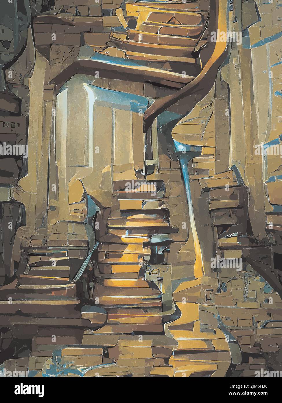 painting of stairs in different colours Stock Vector Image & Art Alamy