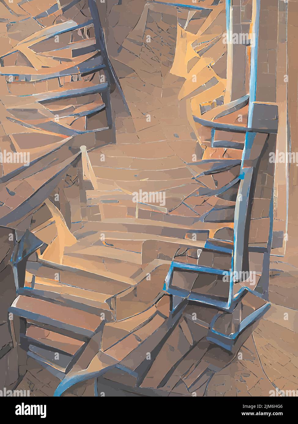 painting of stairs in different colours Stock Vector Image & Art Alamy