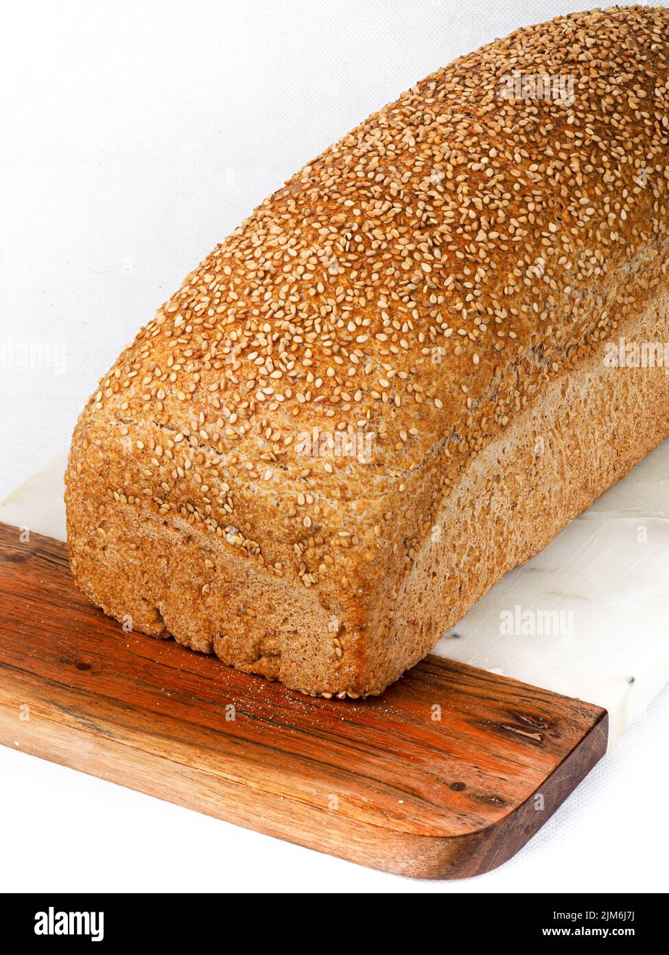 whole wheat gluten free bread with sesame seeds. view with copy space Stock Photo Alamy