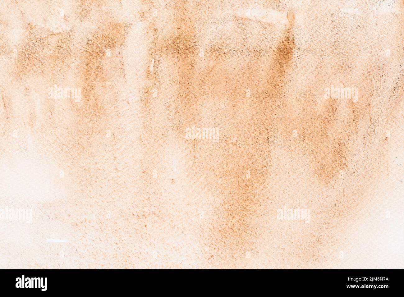 brown painted watercolor background on paper  texture Stock Photo