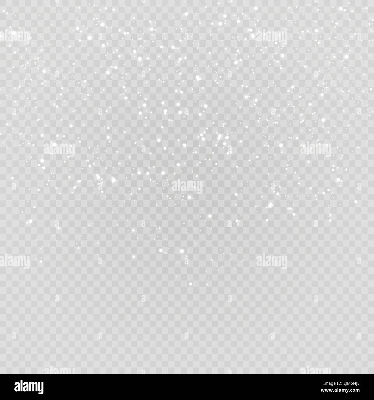 Realistic falling snowflakes. Isolated on transparent background ...