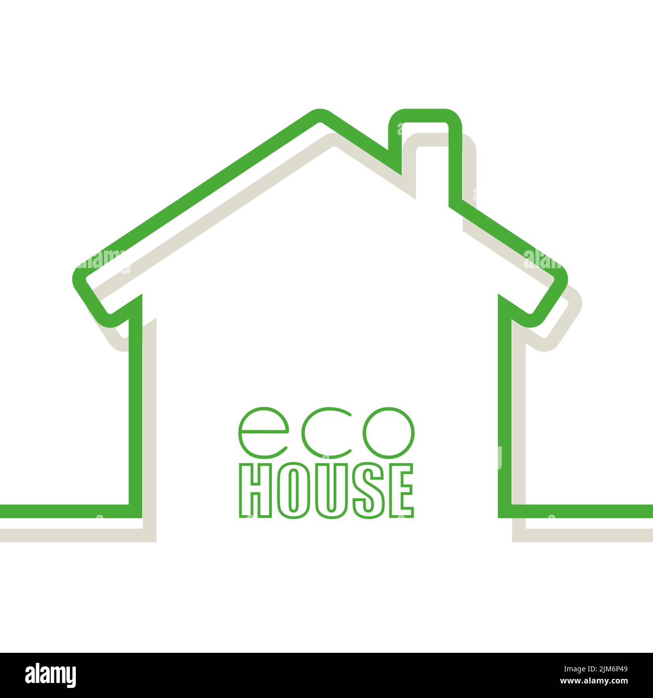 Eco house vector design element Stock Vector