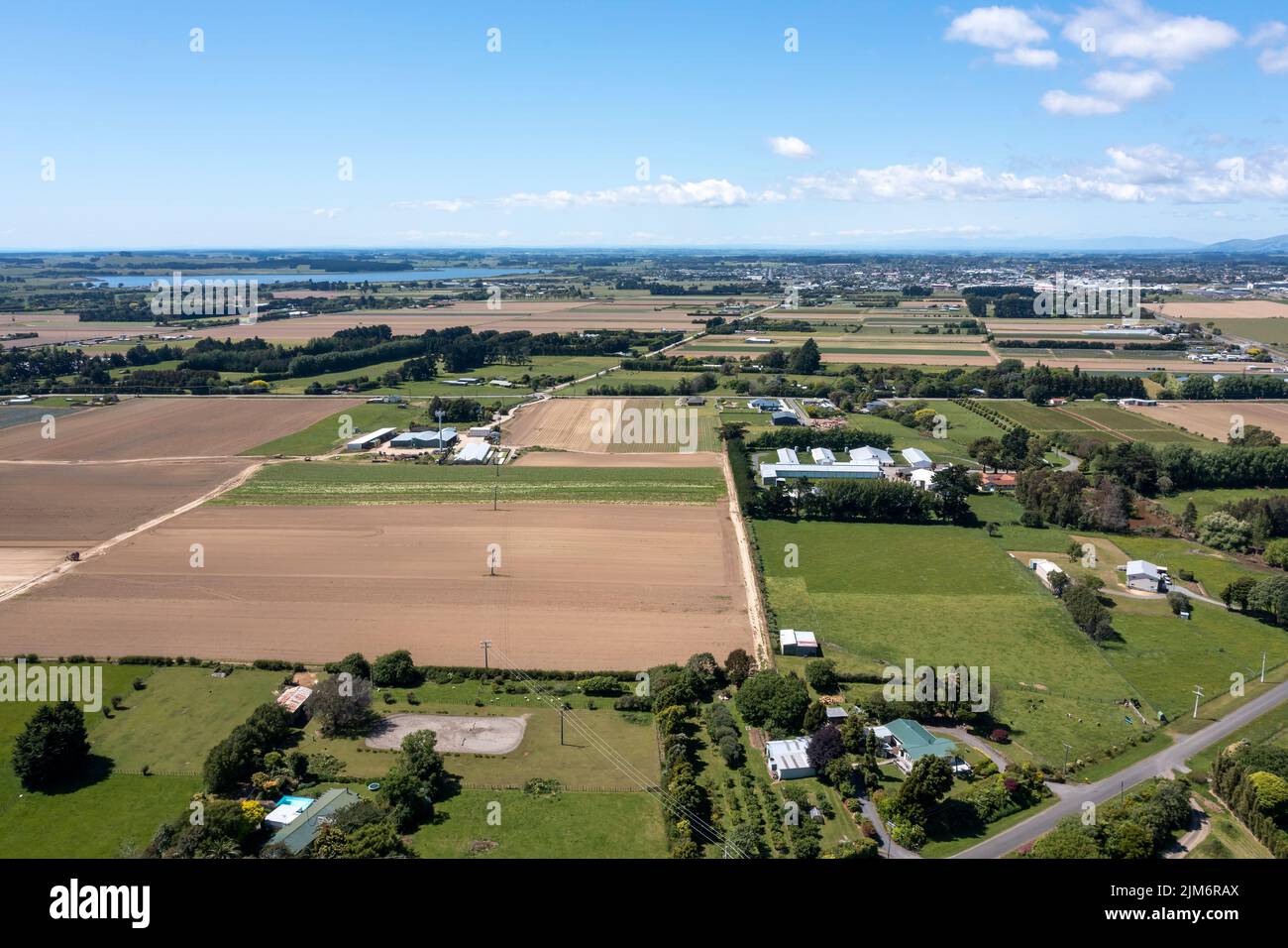 New zealand farmland aerial hires stock photography and images Alamy