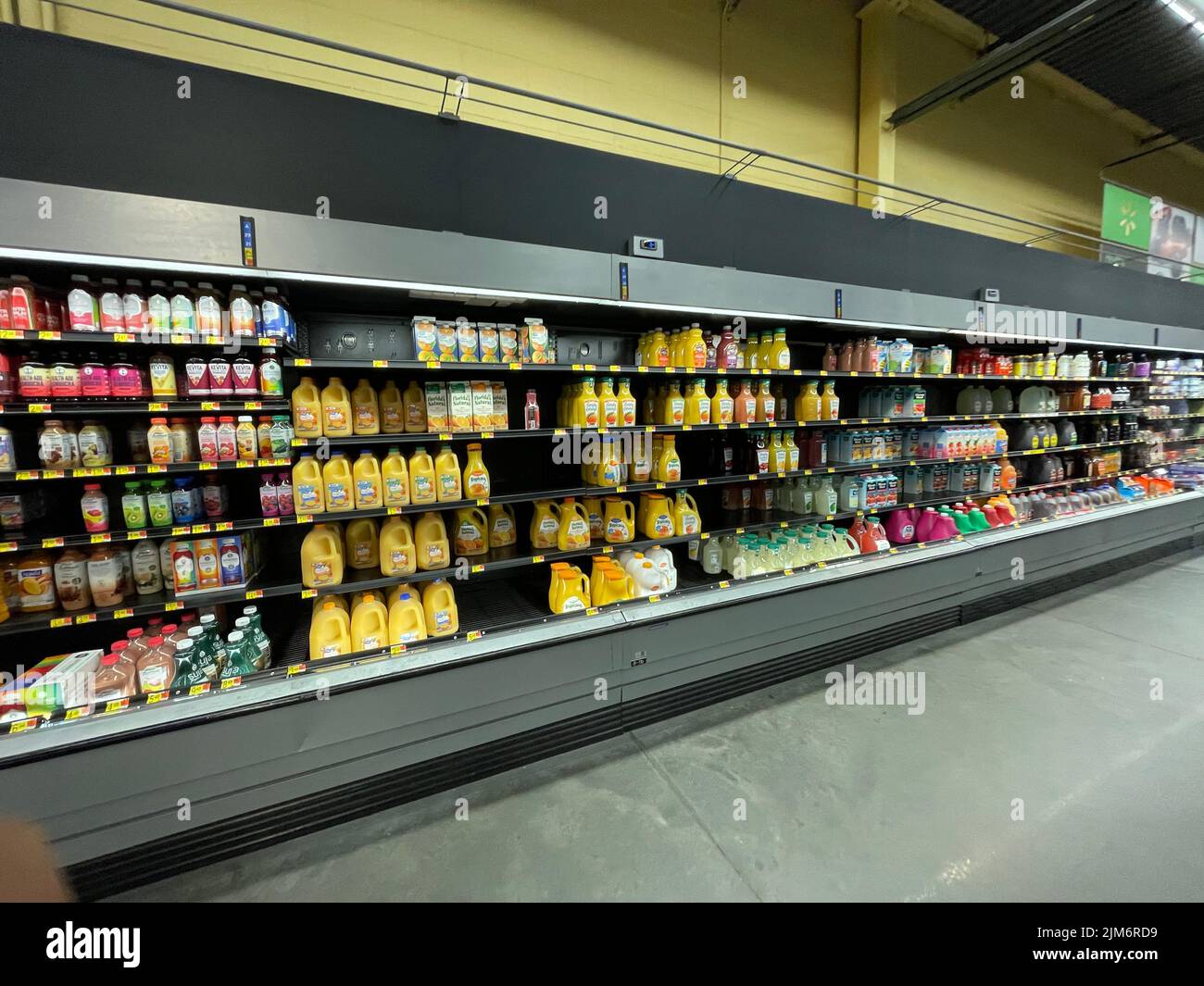 Augusta, Ga USA 11 28 21 Walmart interior Belair road orange juice