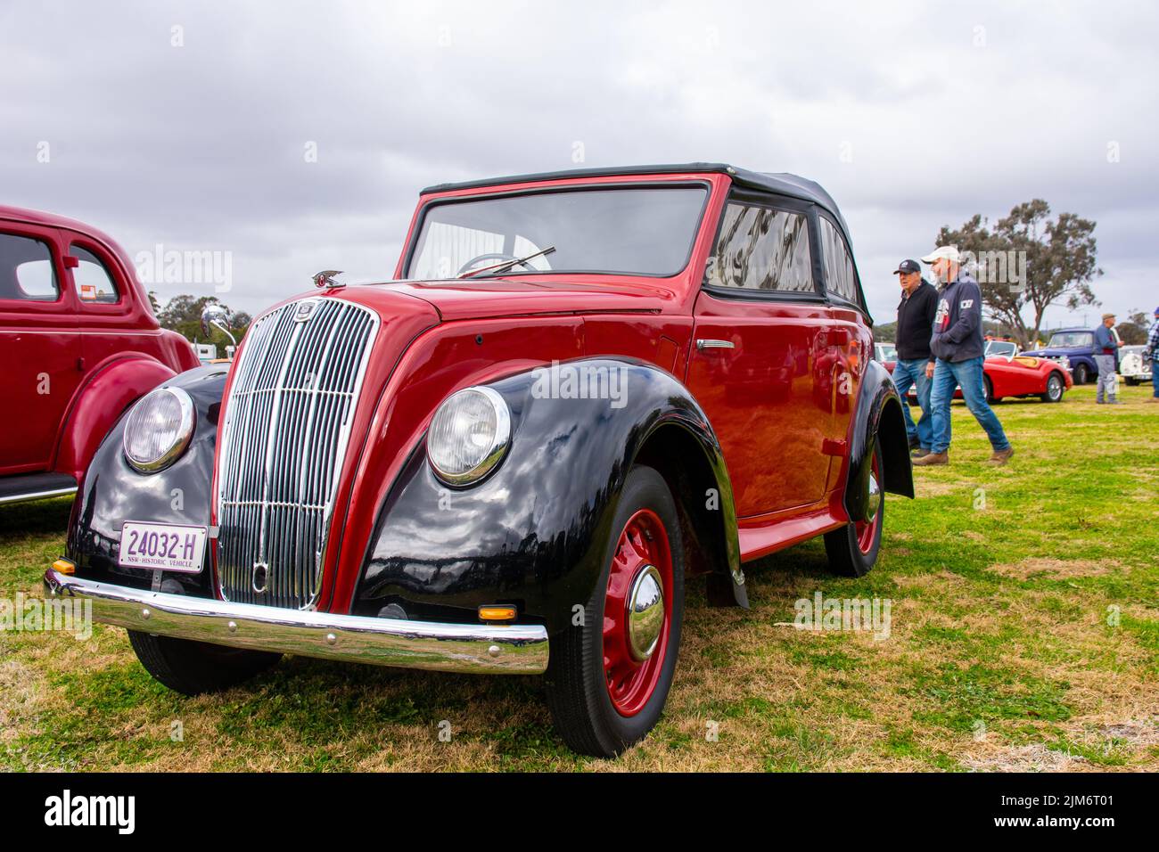 1940s Morris 8 Two Door Convertible Tourer on show at Manilla Showground Australia. Stock Photo