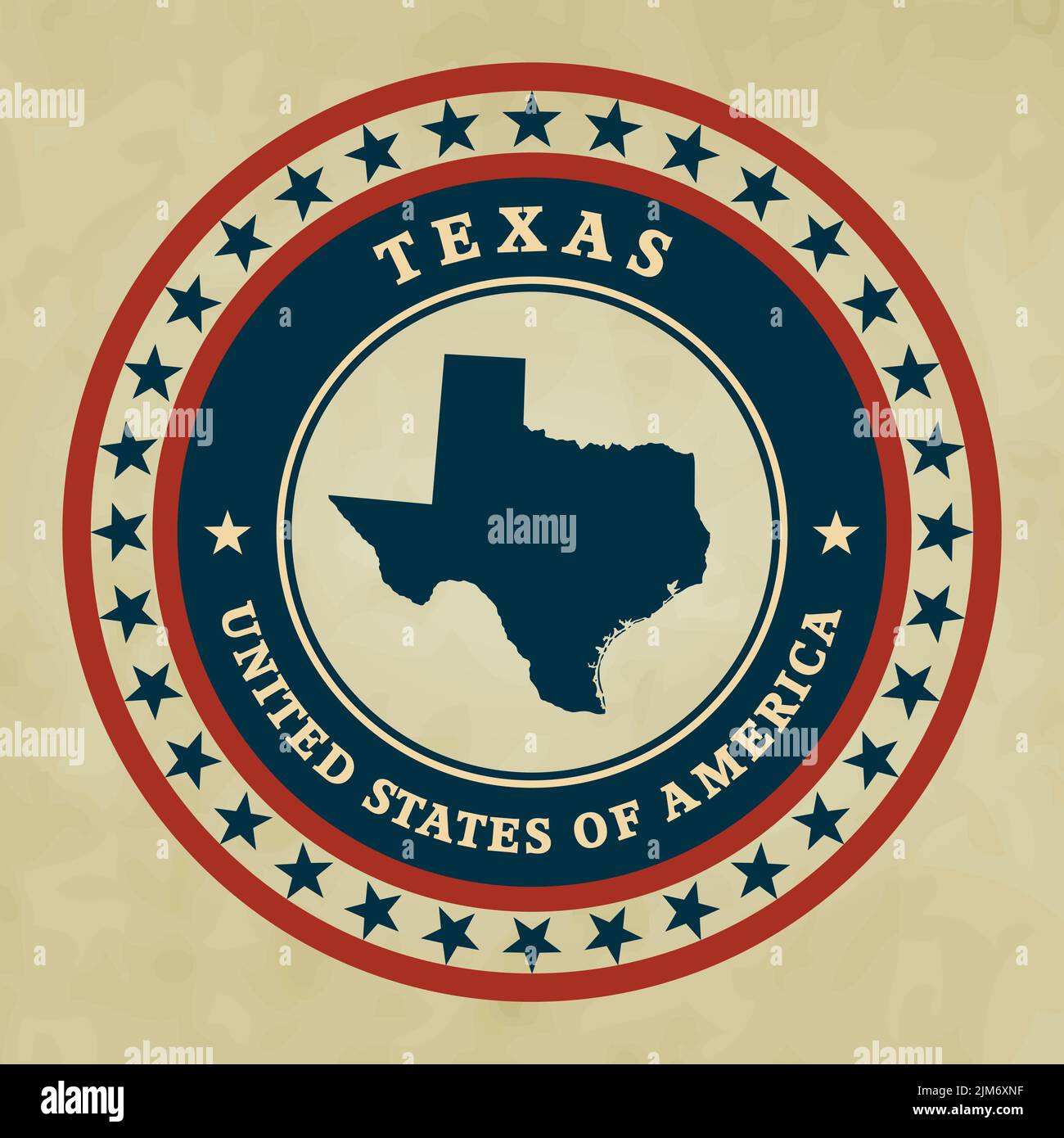 Vintage label with map of Texas, vector Stock Vector Image & Art Alamy