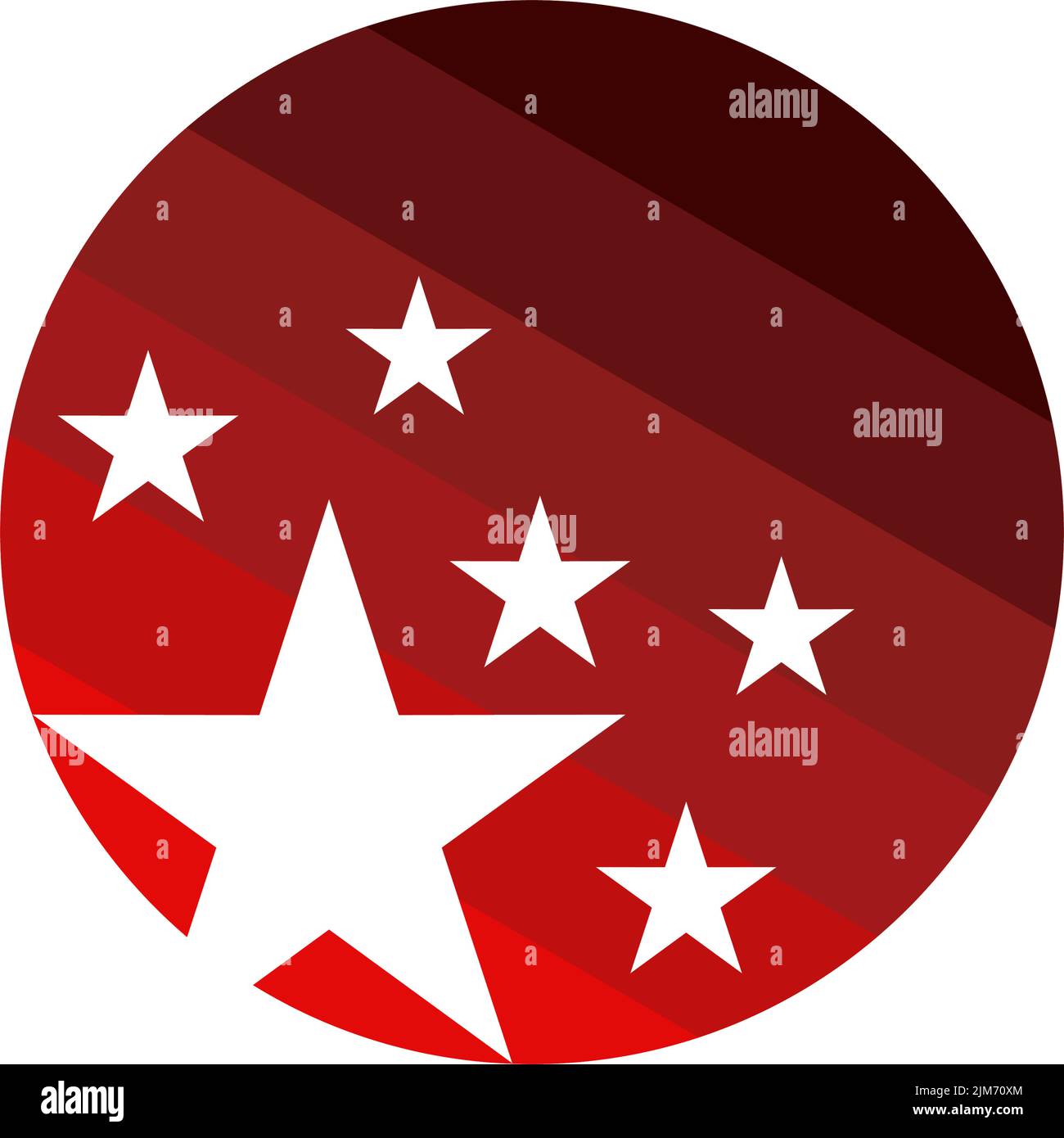 the stars on the red planet Stock Vector