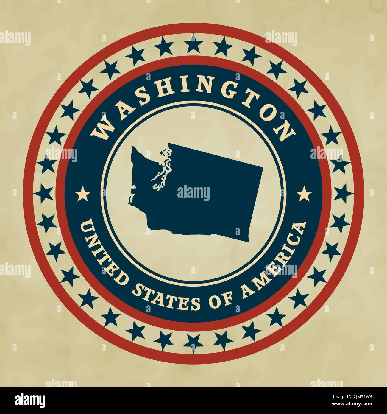 Washington State Lable Vintage label with map of Washington, vector Stock Vector Image & Art ...