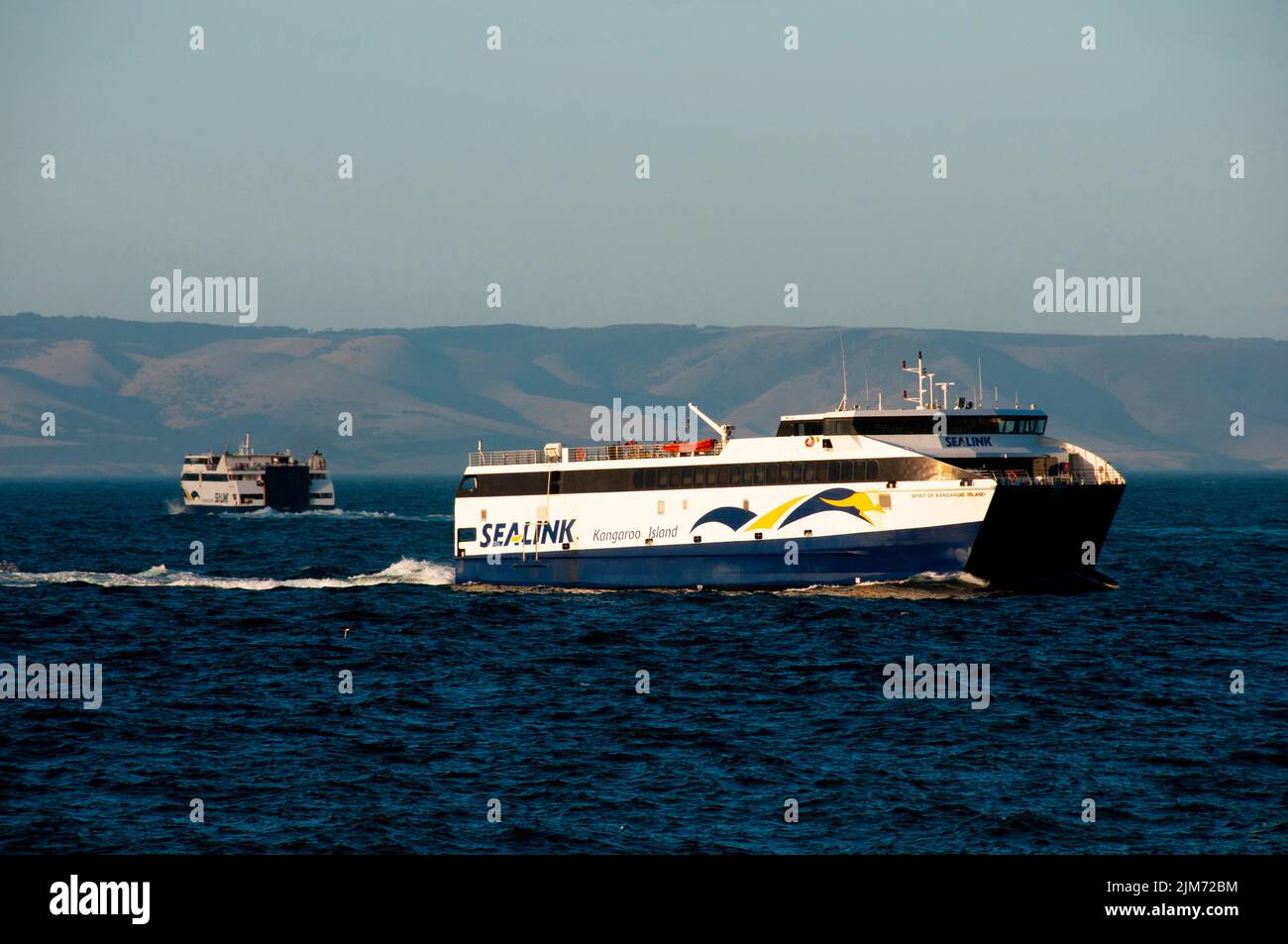 Penneshaw, Australia - April 28, 2022: Sealink ferry transport between Kangaroo Island and Cape Jervis Stock Photo