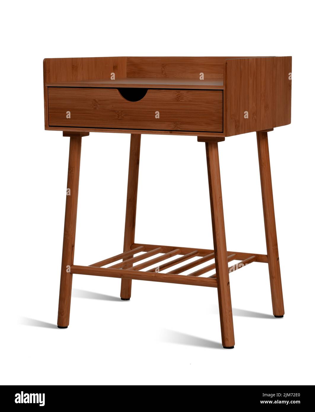 Brown bedside table isolated on white Stock Photo Alamy