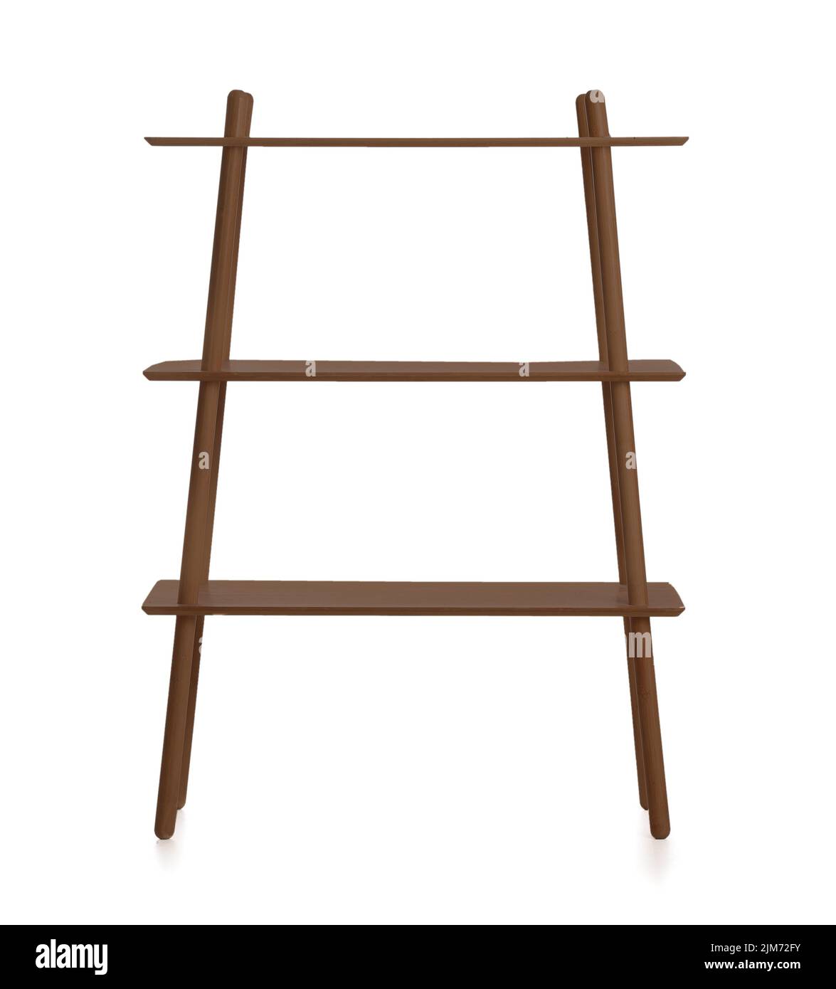 Brown shelf unit isolated on white Stock Photo Alamy