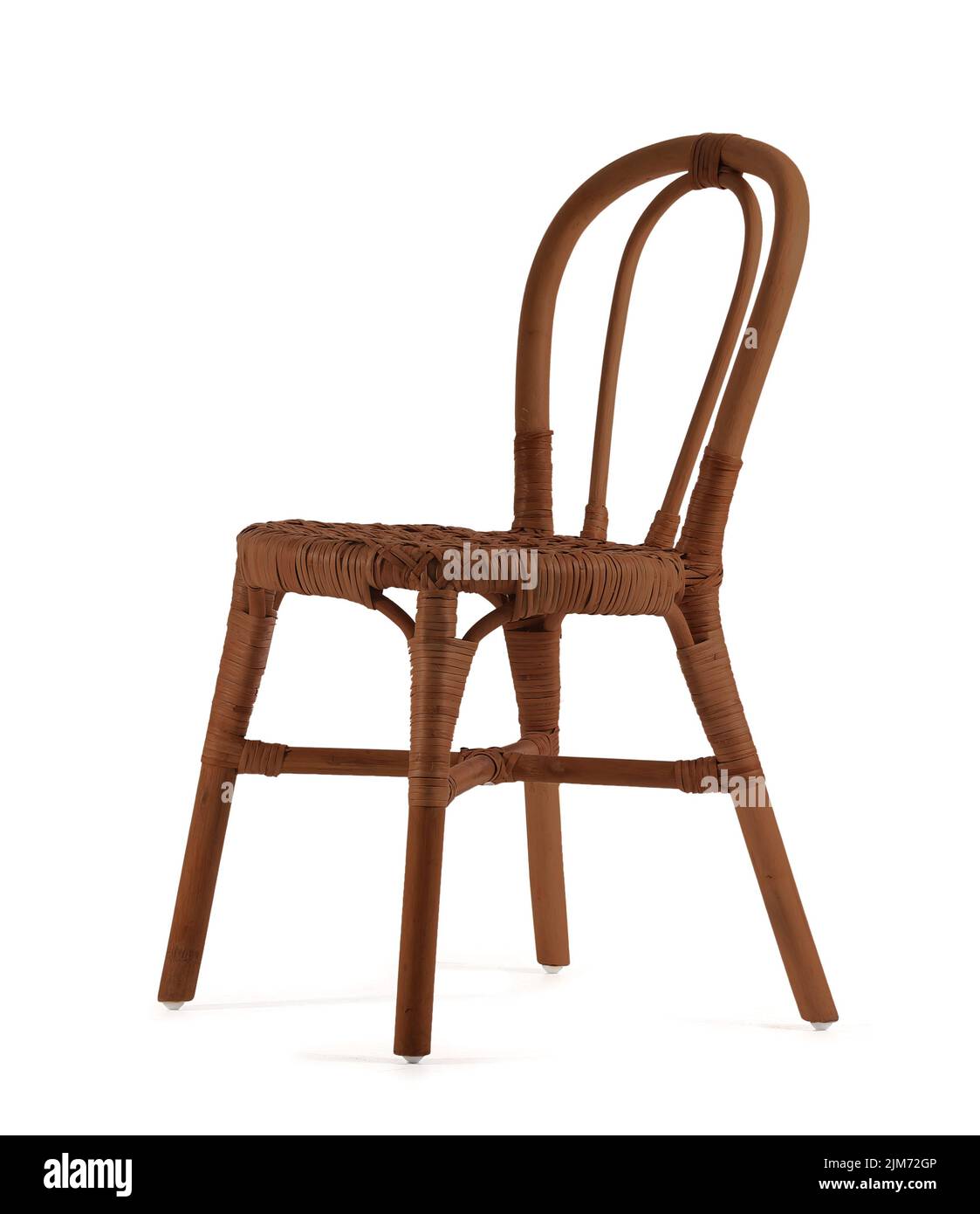 Brown wicker chair isolated on white Stock Photo Alamy