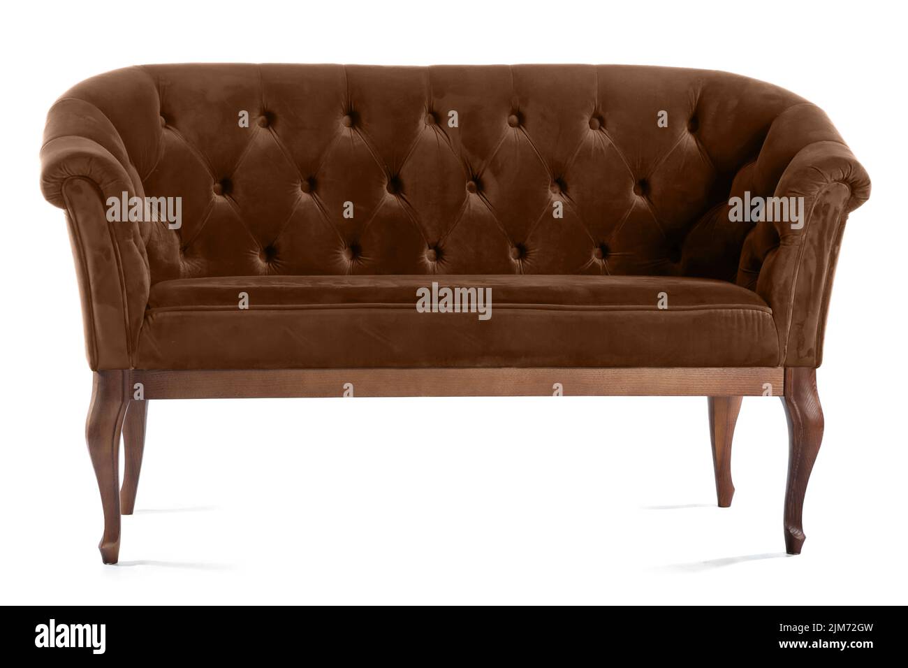 Brown couch isolated on white Stock Photo Alamy