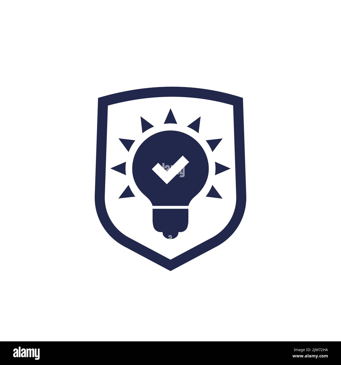 patent protection icon on white Stock Vector